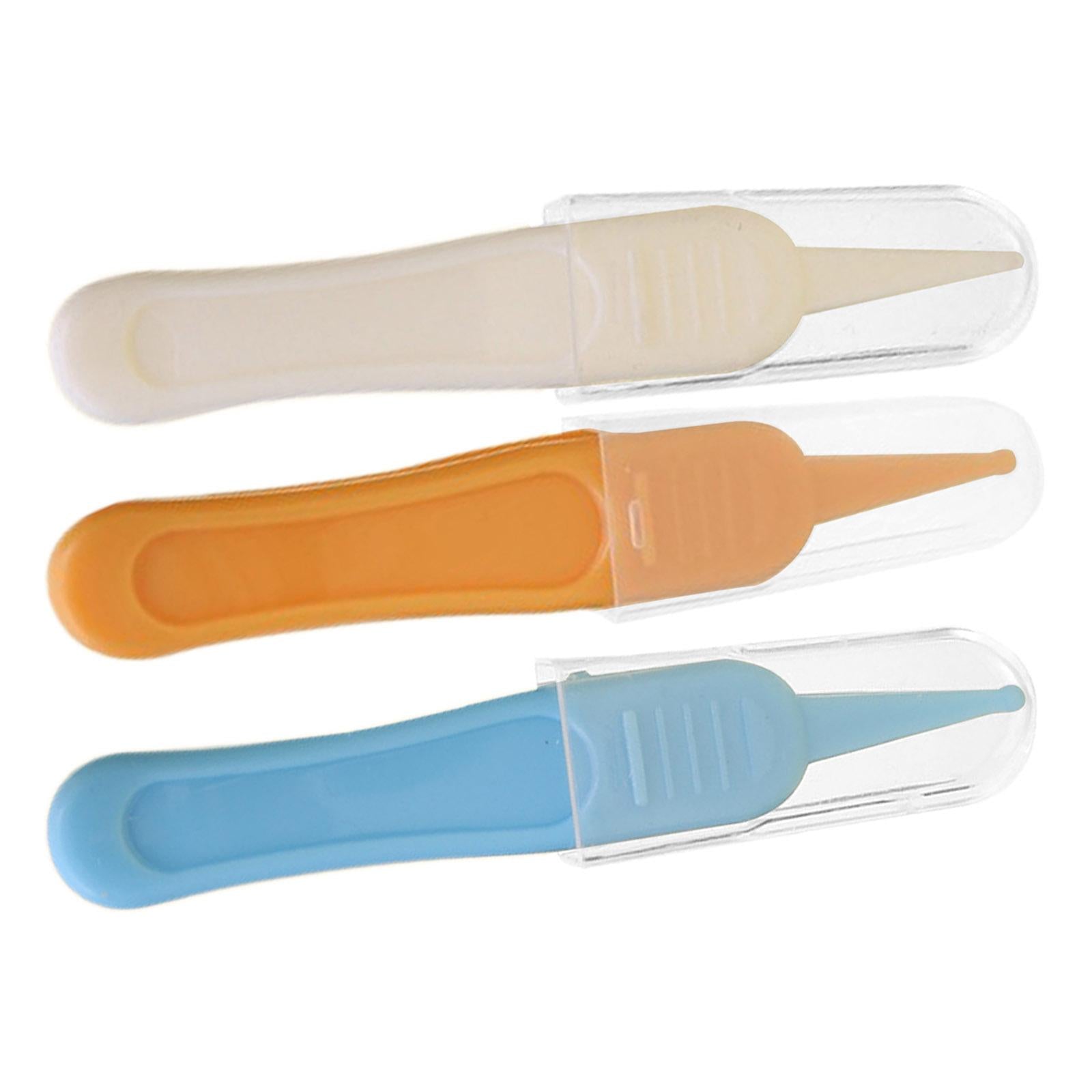 Baby Nose Tweezers Infant Ear Nose Navel Cleaning Tweezers Forceps White