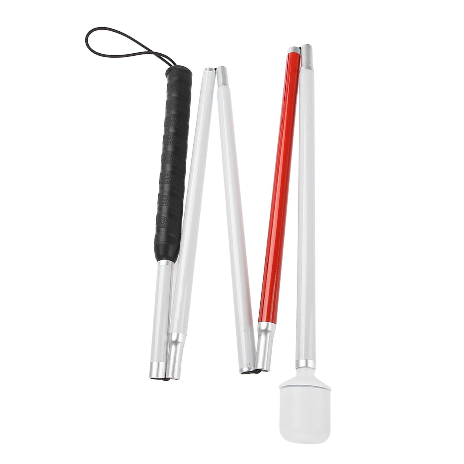 Foldable Blind Walking Stick 5 Sections Adjustable Crutch Cane Blind Stick Without Light