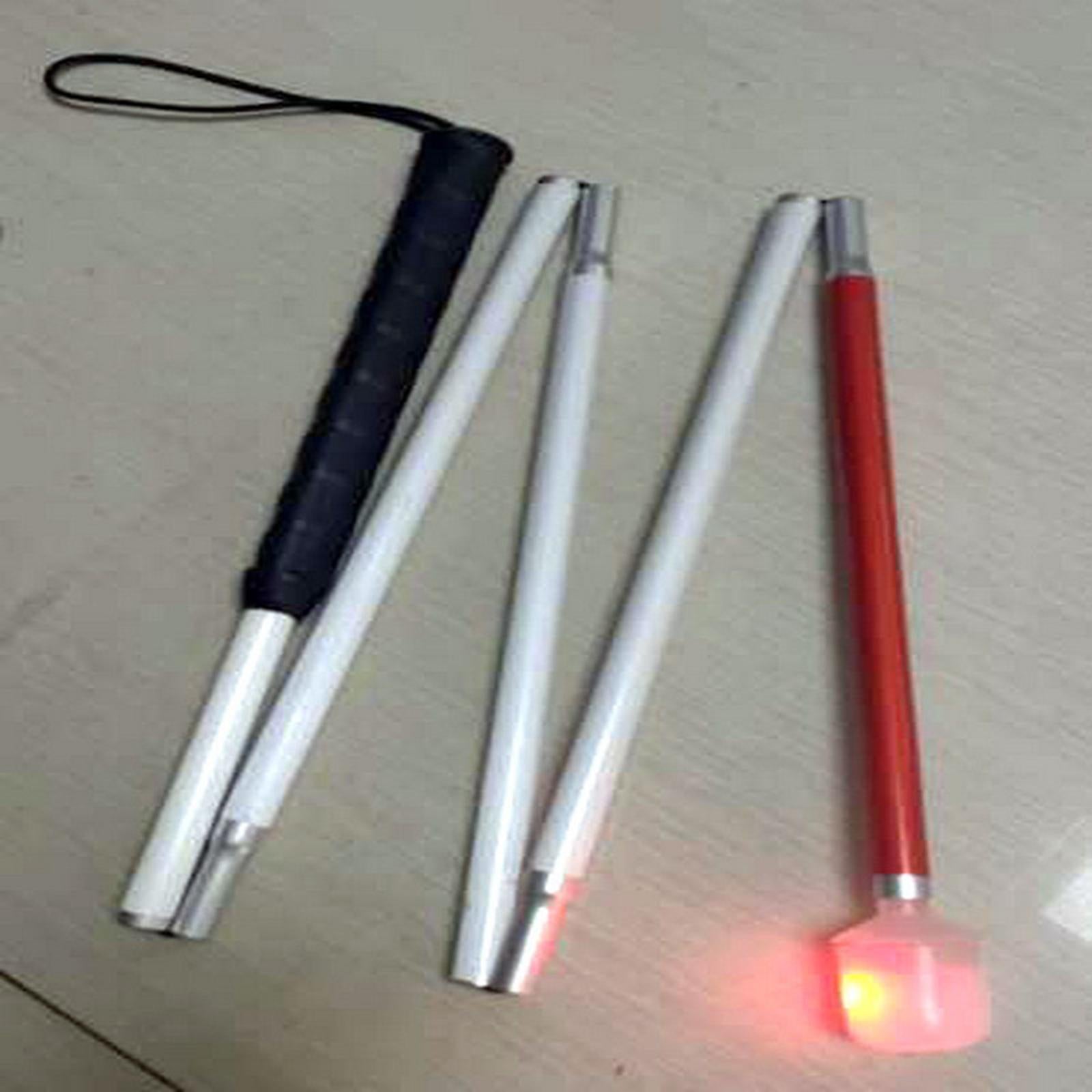 Foldable Blind Walking Stick 5 Sections Adjustable Crutch Cane Blind Stick Without Light
