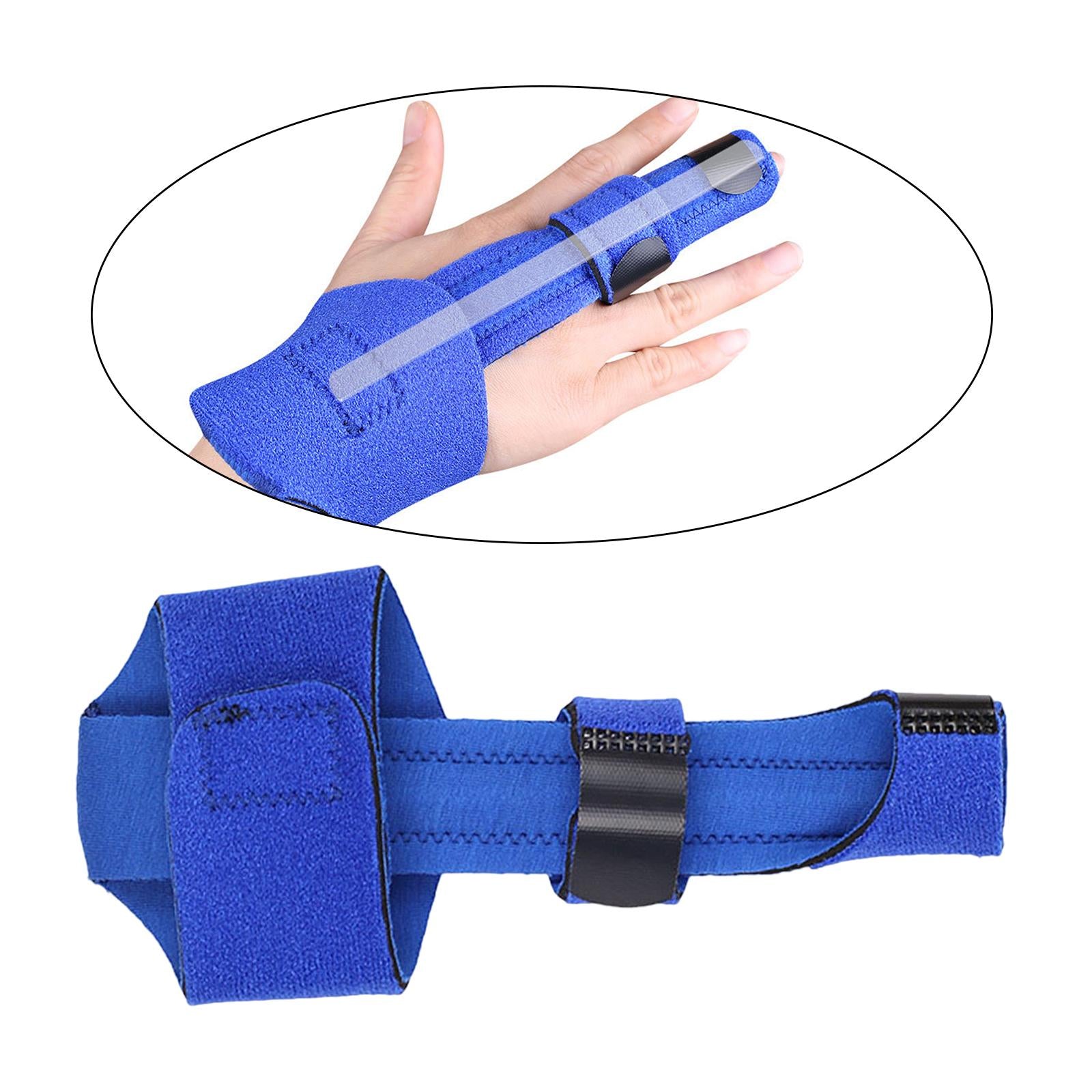 Finger Splint with Wrist Brace Adjustable Lightweight Detachable for Sprains