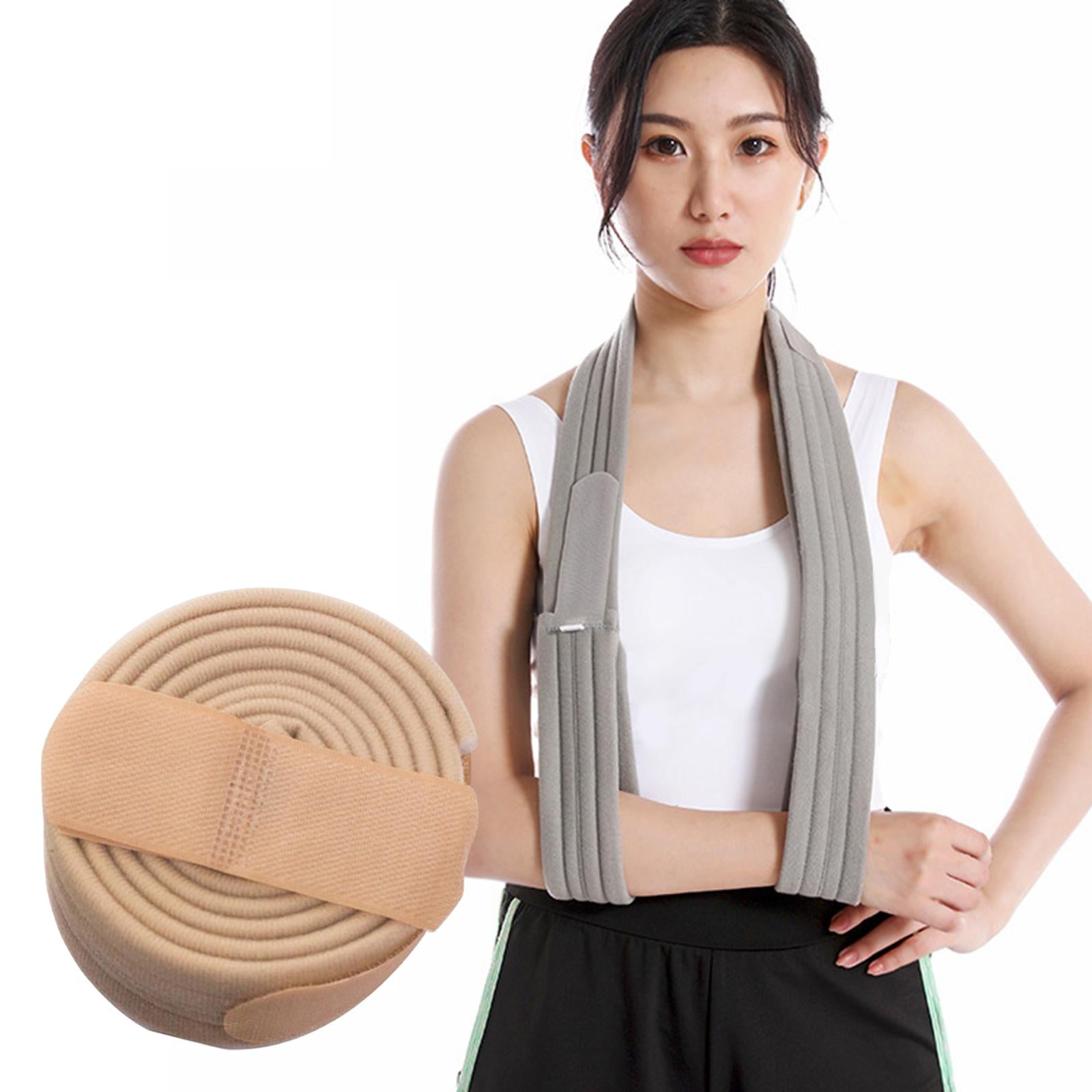 Arm Sling Shoulder Immobilizer for Injured Arm Hand Elbow Fracture Sprains Beige