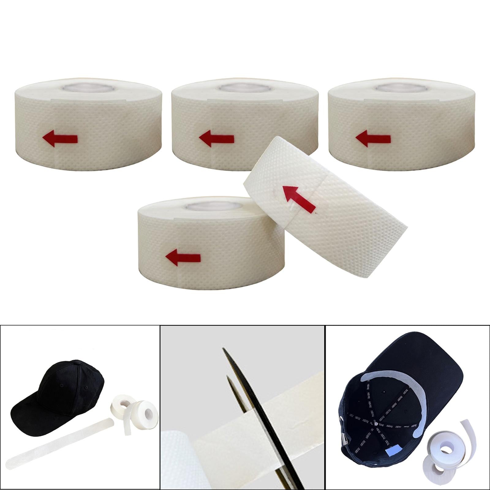 5 Roll Collar Protector Sweat Pads Self Adhesive White Disposable for Summer