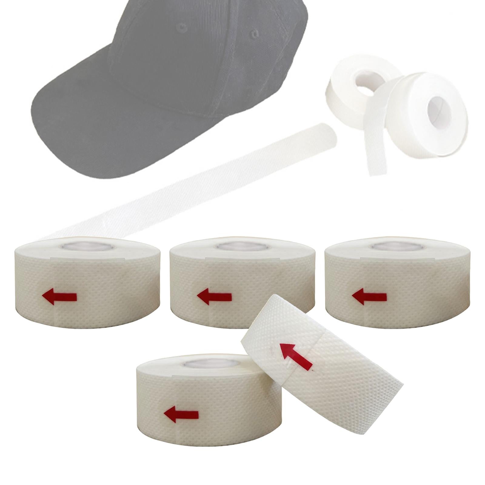 5 Roll Collar Protector Sweat Pads Self Adhesive White Disposable for Summer