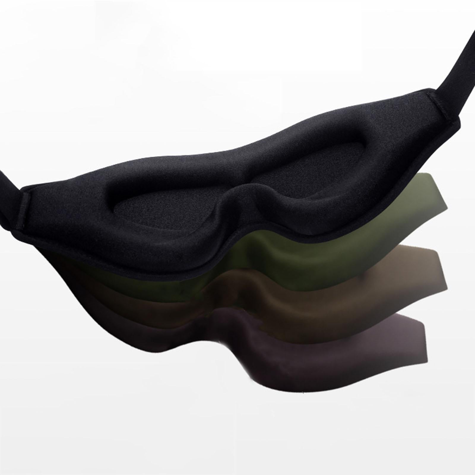 Sleep Mask Eye Mask 3D Contoured Eyeshade for Yoga Sleeping Women Men Black
