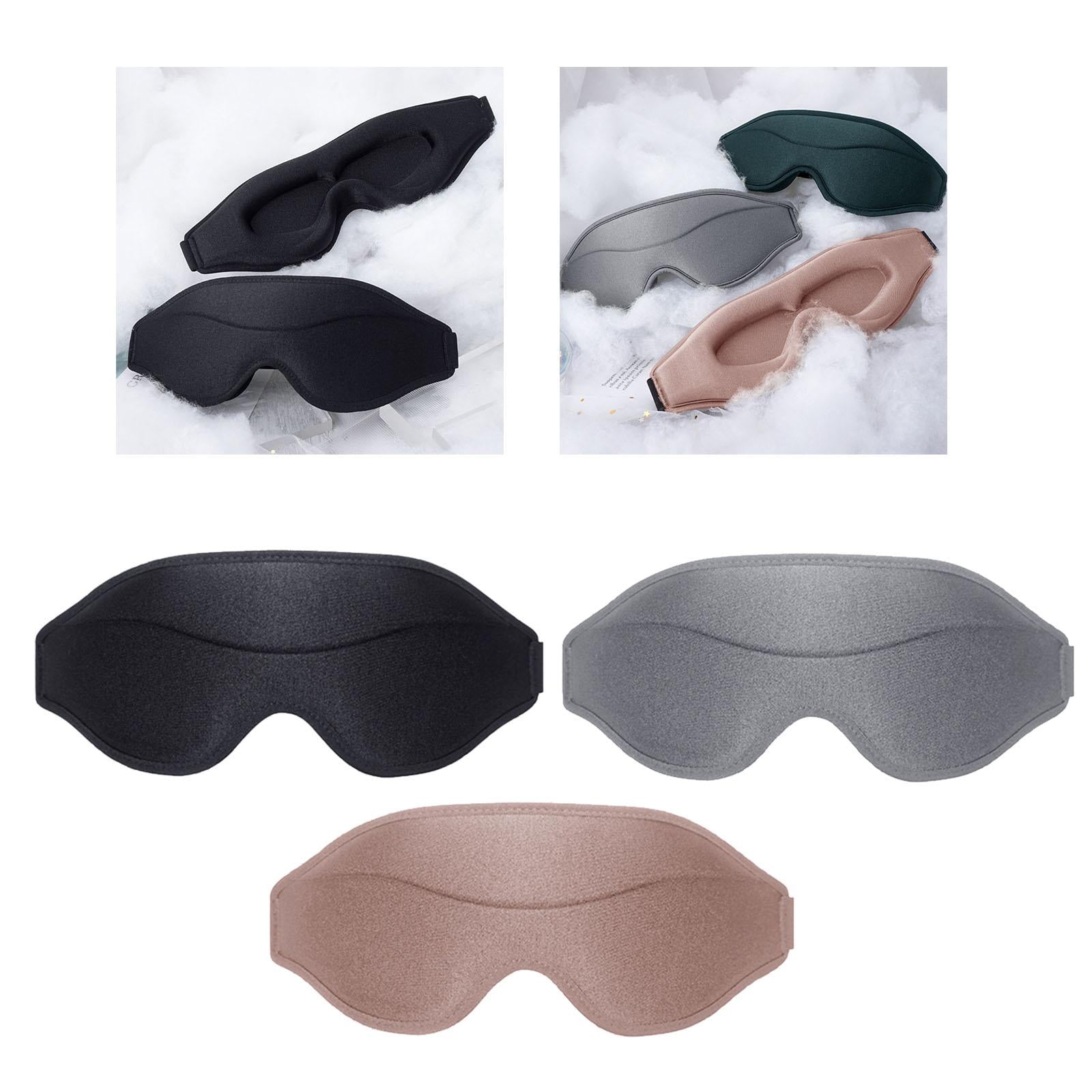 Sleep Mask Eye Mask 3D Contoured Eyeshade for Yoga Sleeping Women Men Black