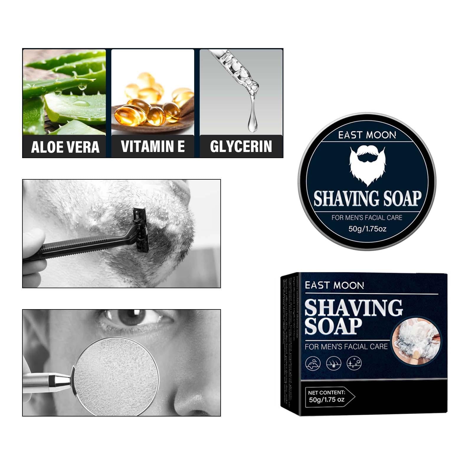 Men's Shave Soap Smooth Rich Lather Facial Care 50G 1.75oz for Barber