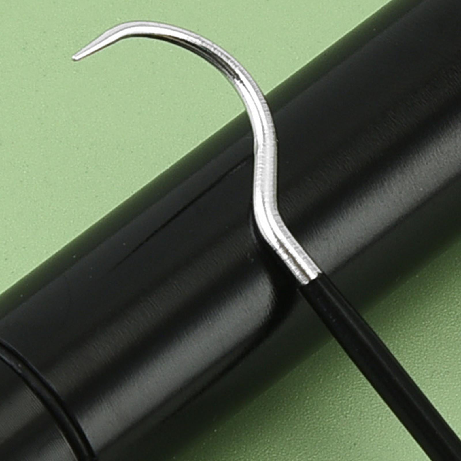 5Pcs Stainless Steel Toothpick Kit Oral Cleaning Kit for Outdoor Picnic Black