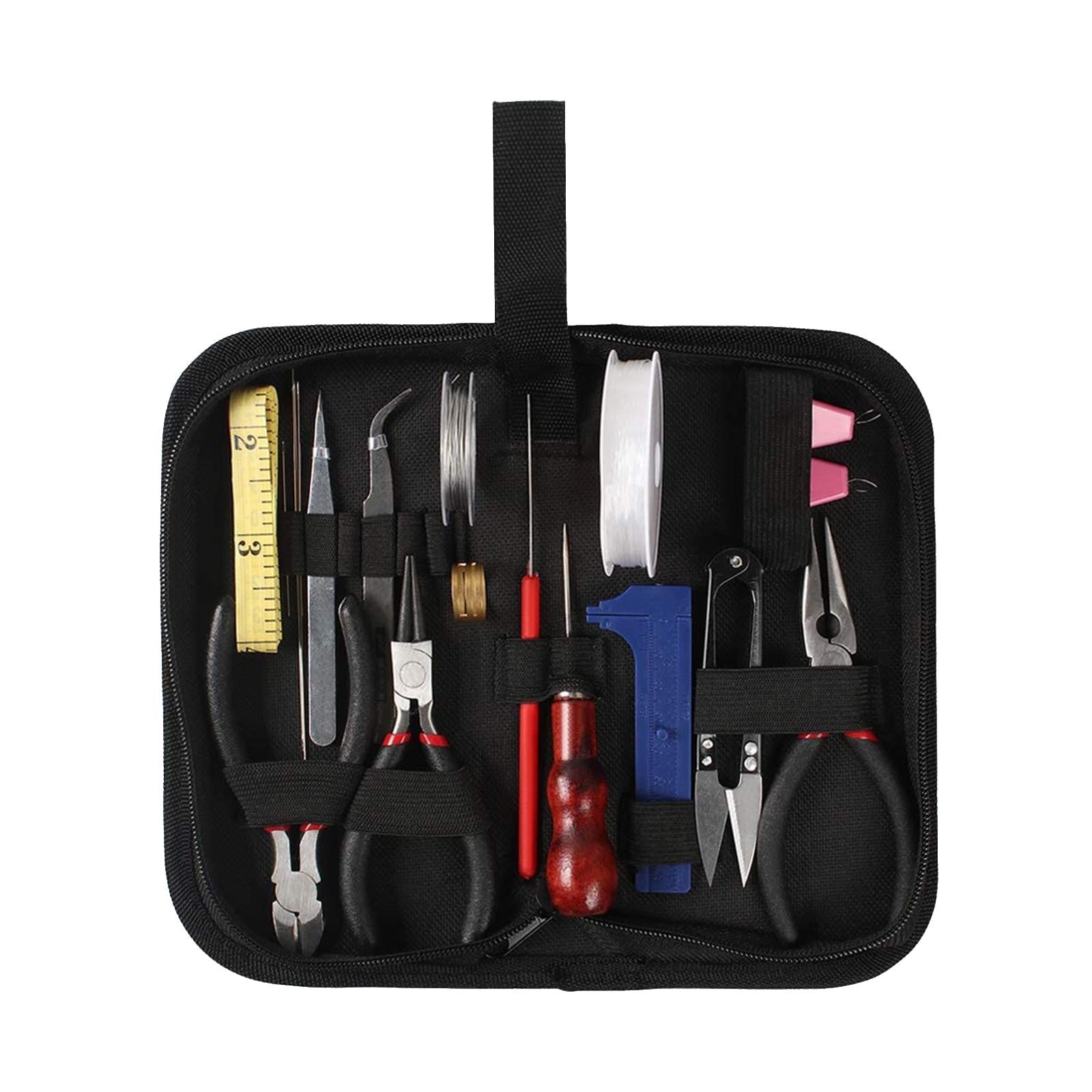 22Pcs Jewelry Making Tools DIY Beading Jewelry Findings with Storage Bag