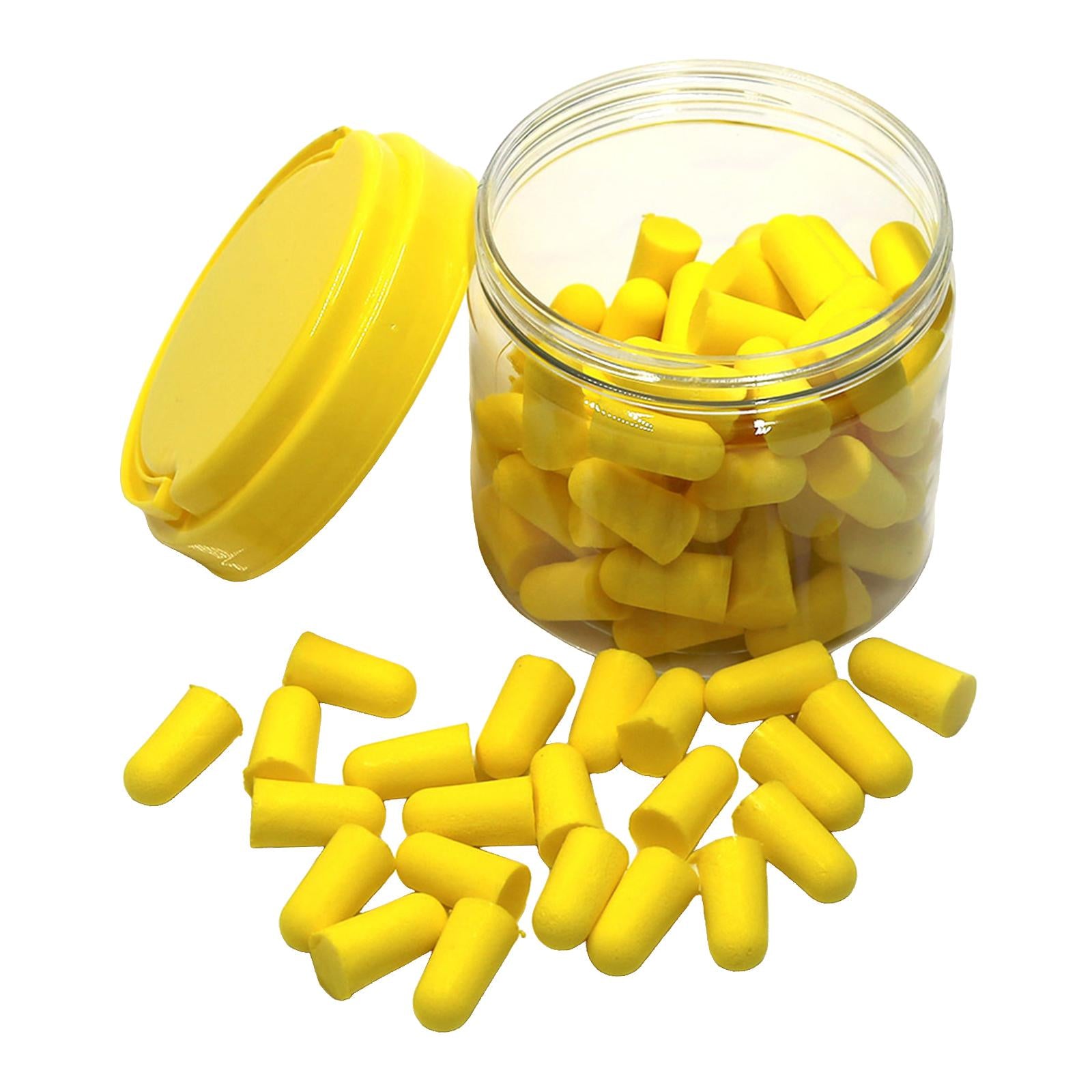 50 Pair Ear Plugs for Sleeping Noise Reduction Foam Earplugs Yellow