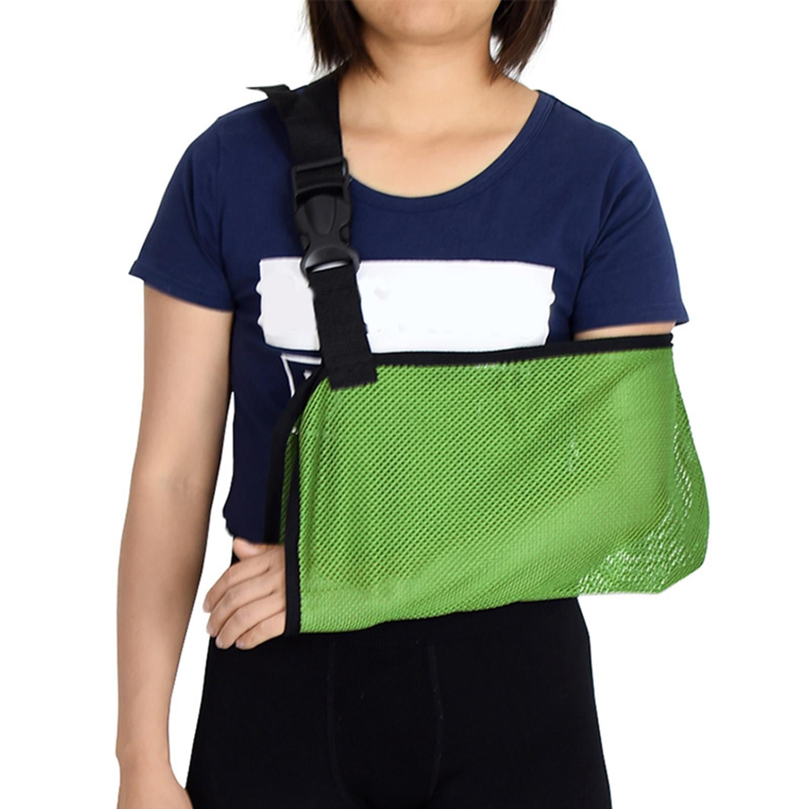 Breathable Arm Sling Breathable Sports brace Shoulder Bathroom Child green
