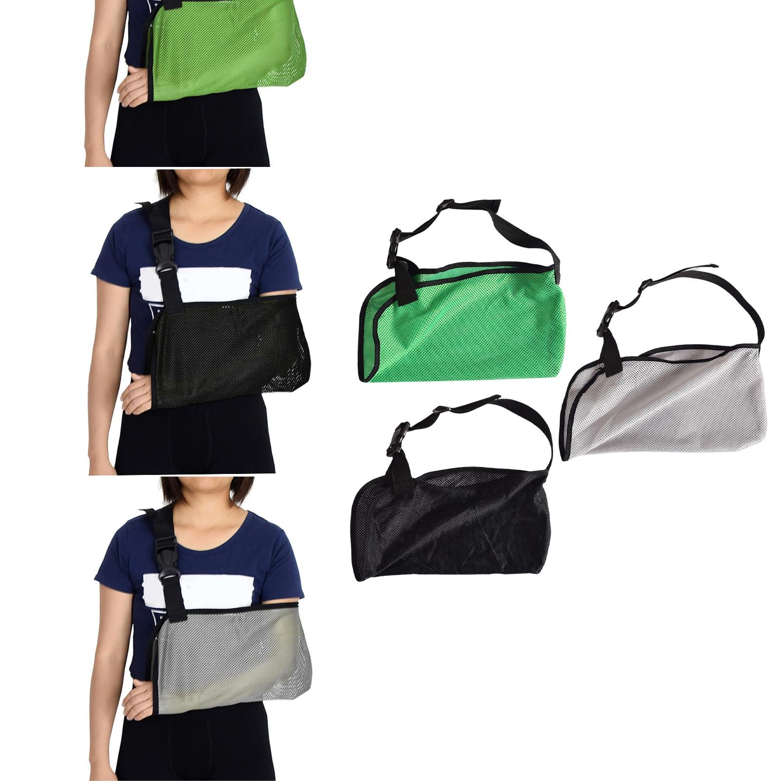 Breathable Arm Sling Breathable Sports brace Shoulder Bathroom Child green