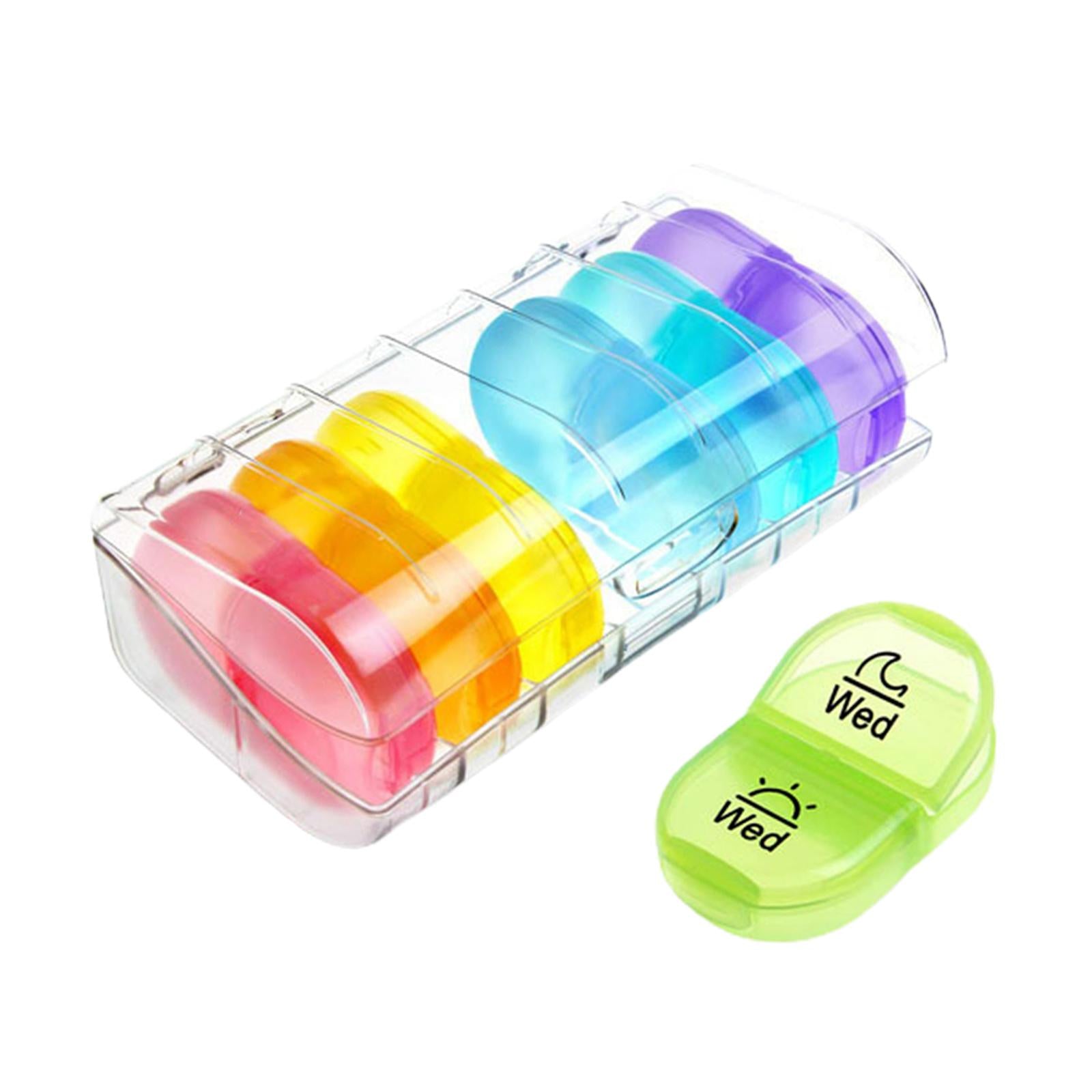 14 Compartment Tablet Organizer Container Tablet Dispenser for Office Travel