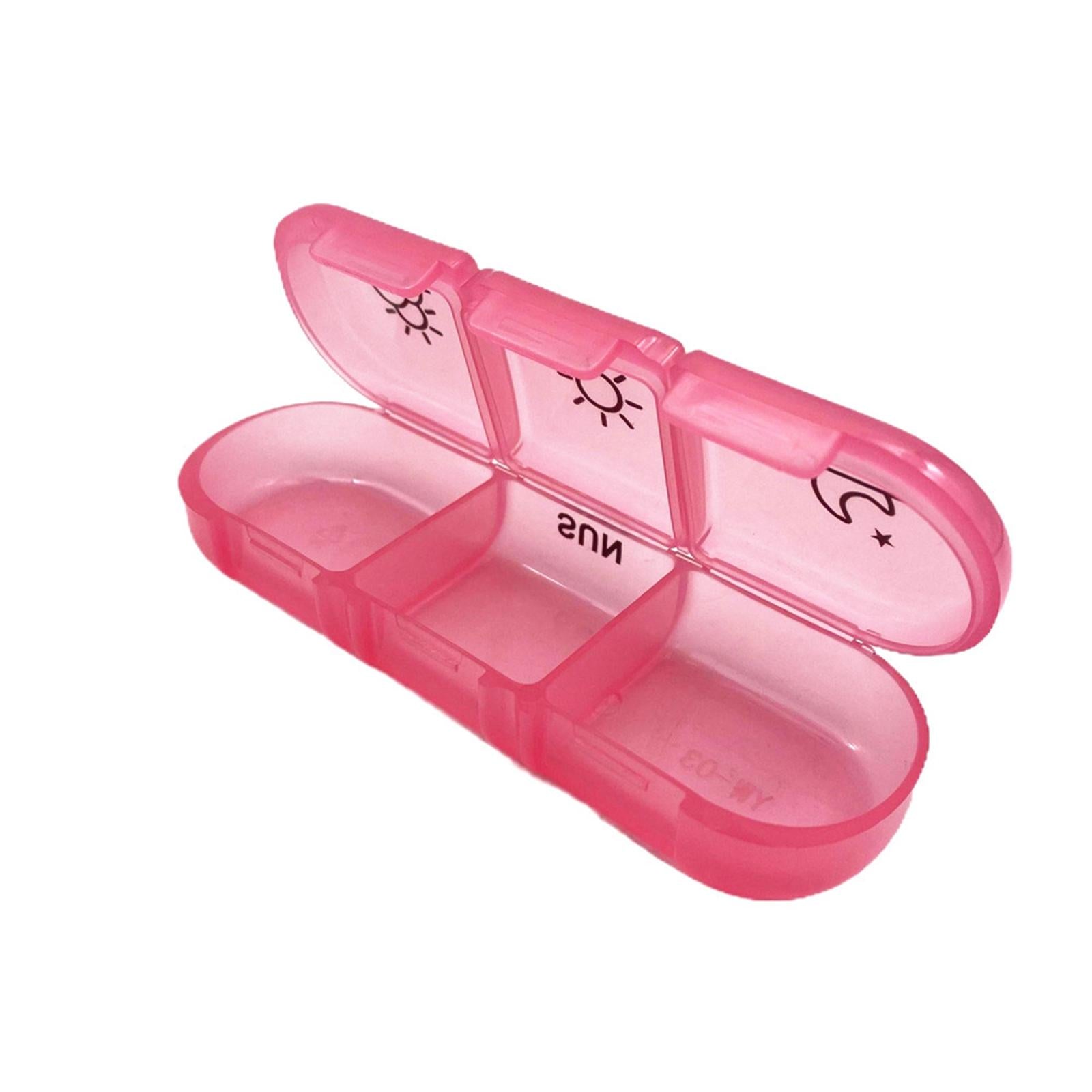 Portable Weekly Pill Organizer Reminder