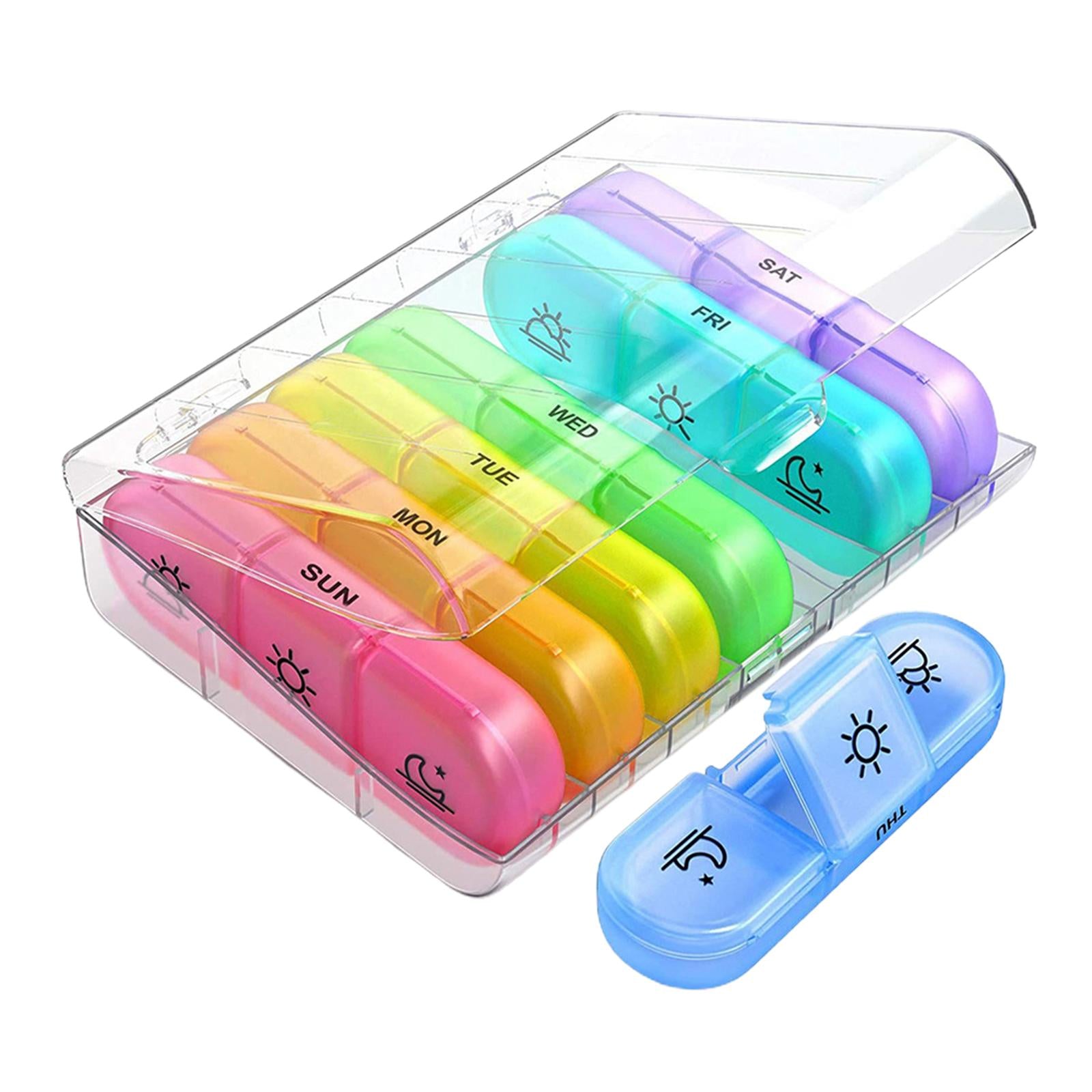 Portable Weekly Pill Organizer Reminder