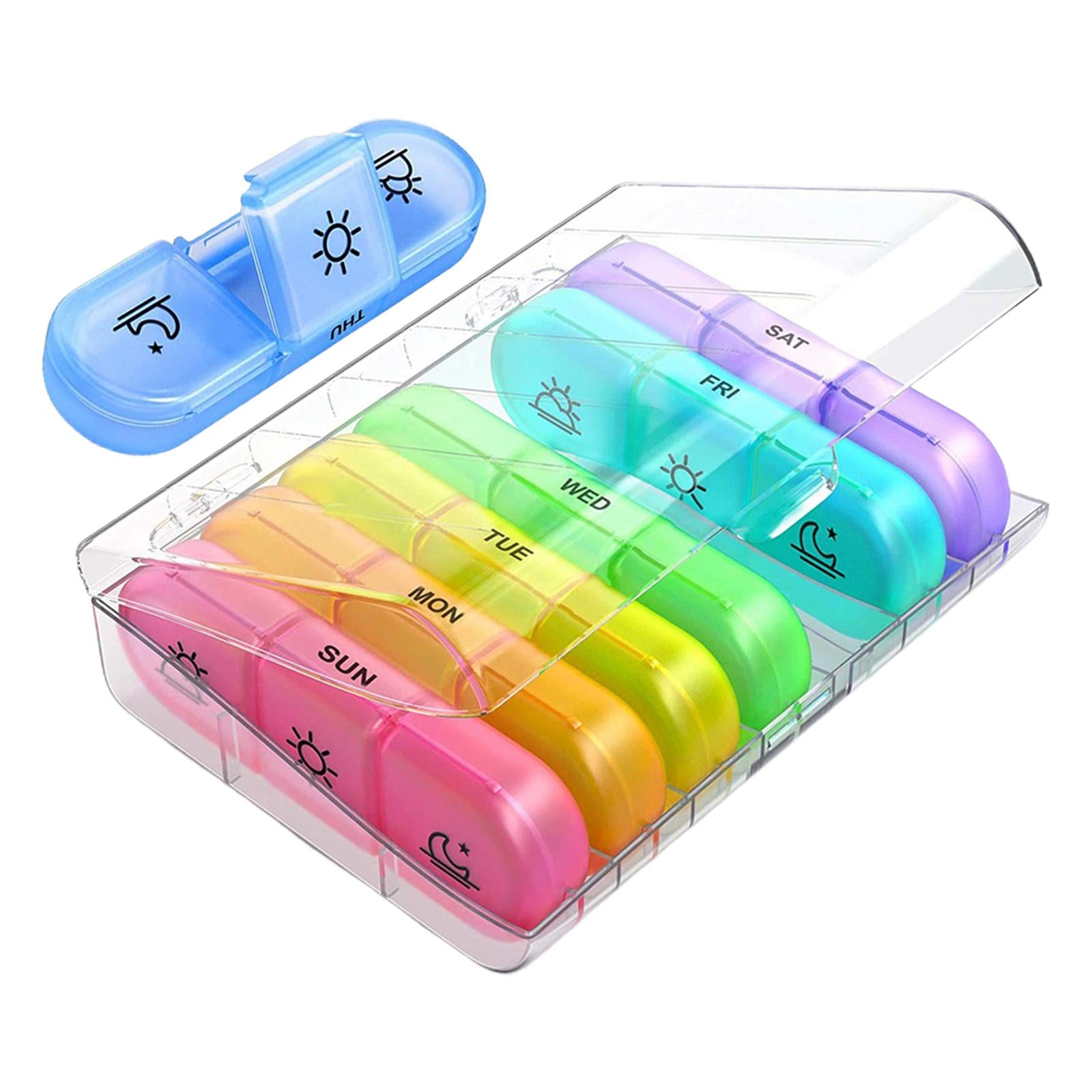 Portable Weekly Pill Organizer Reminder