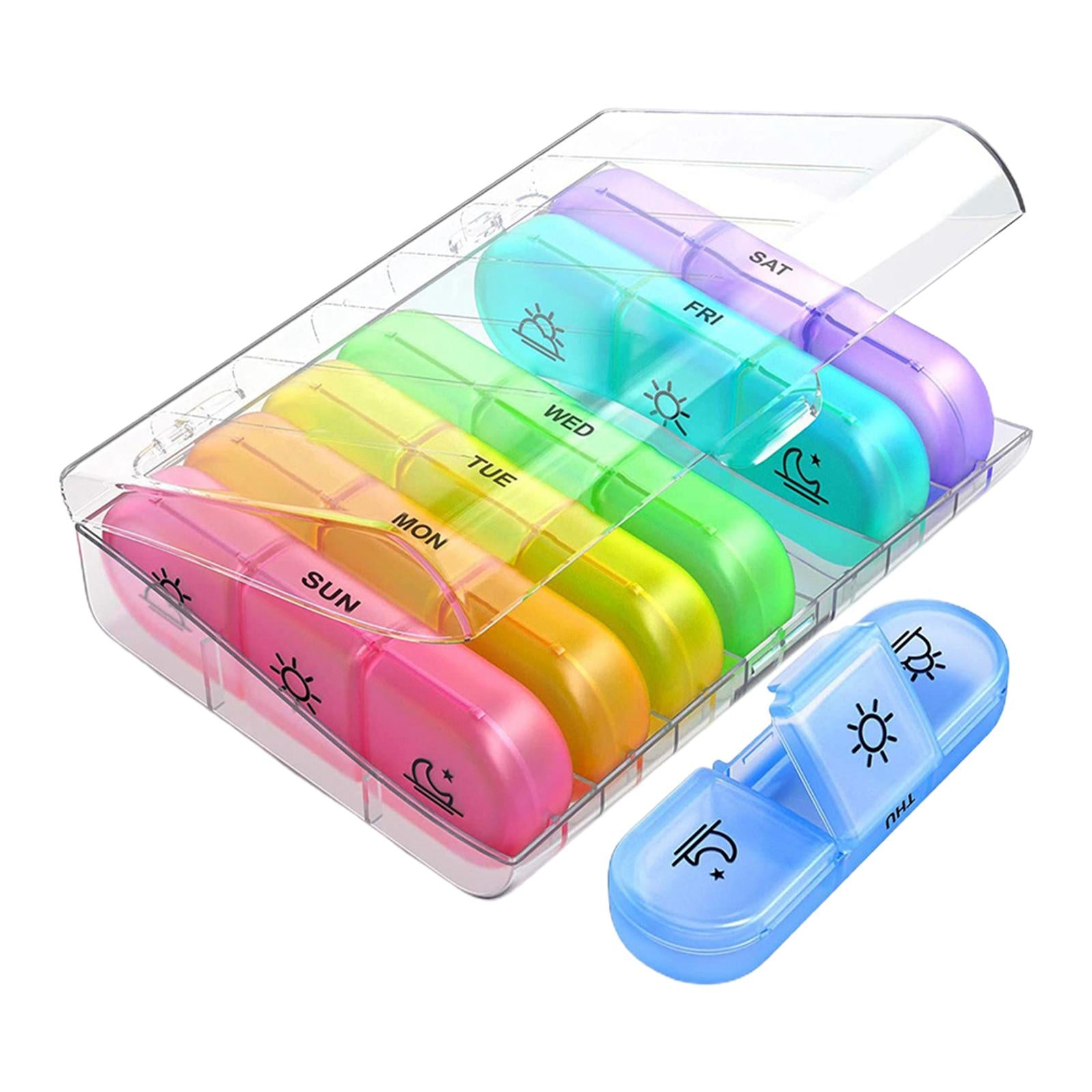 Portable Weekly Pill Organizer Reminder