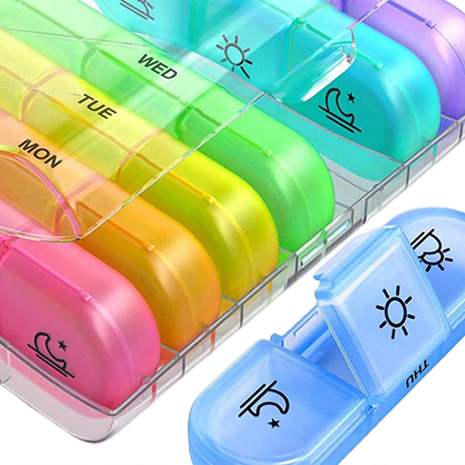 Portable Weekly Pill Organizer Reminder
