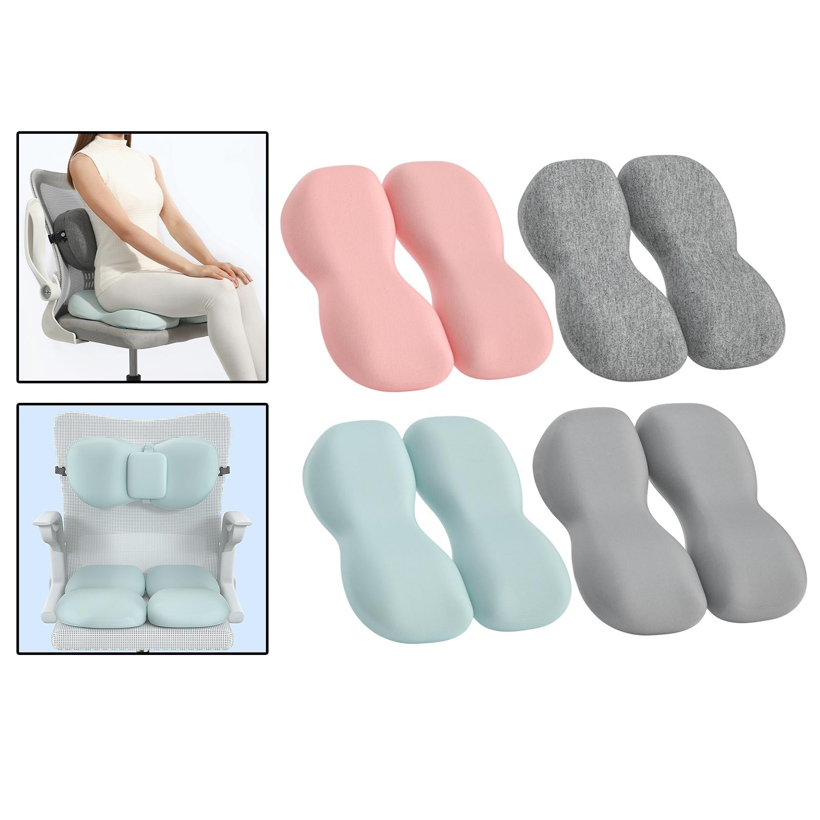 Back Seat Support Cushion Pillow Hip Waist Soft for Chairs Office Stools Dark Grey