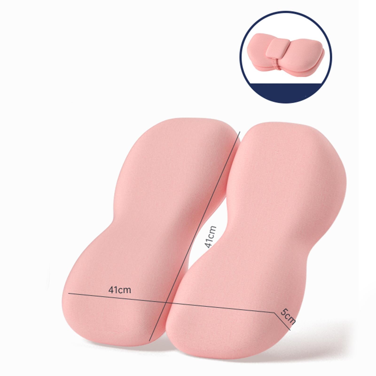 Back Seat Support Cushion Pillow Hip Waist Soft for Chairs Office Stools Pink
