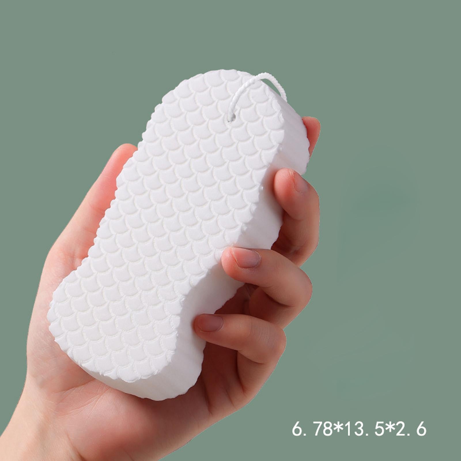 Dead Skin Remover Showering Sponge Reusable Exfoliating Bath Sponge White