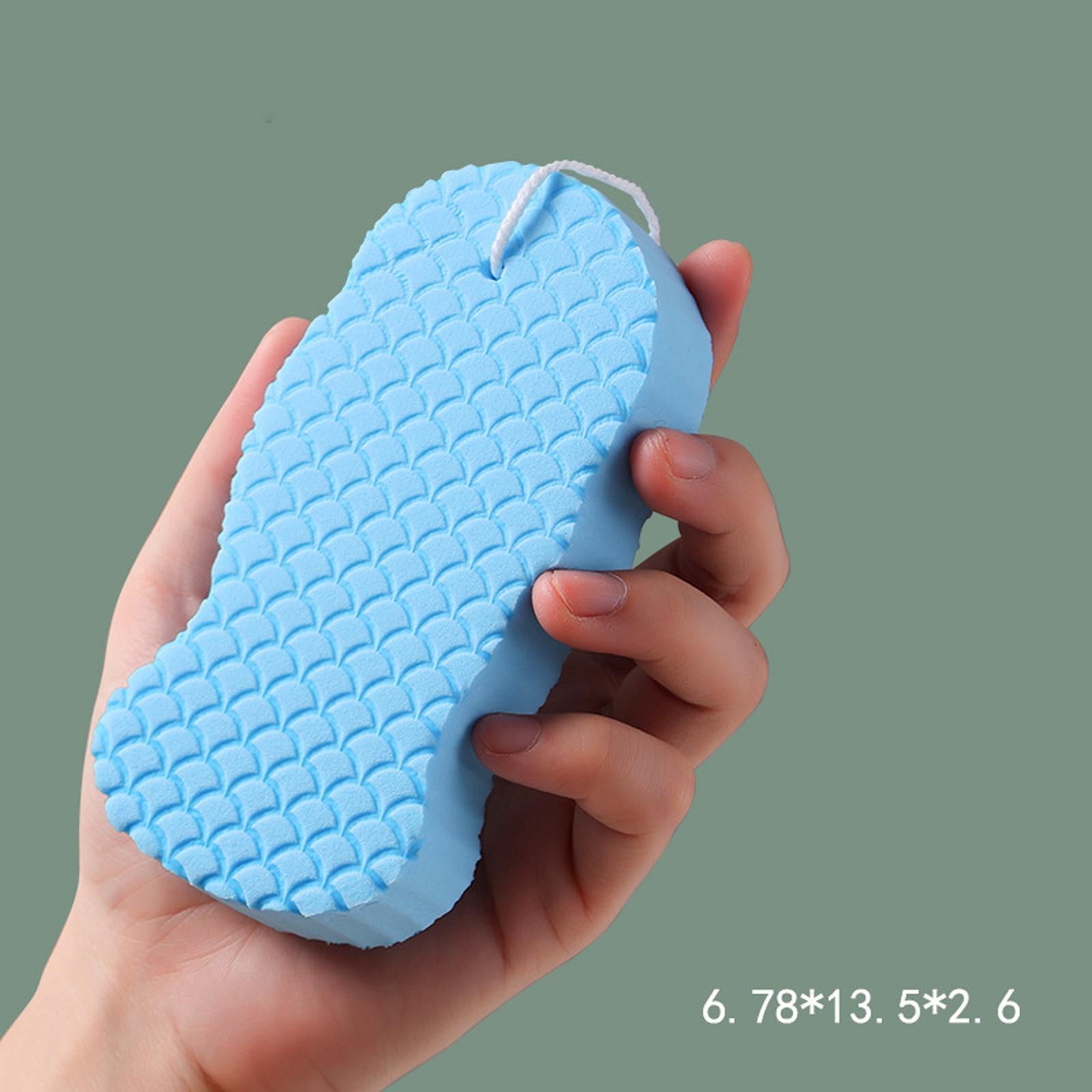 Dead Skin Remover Showering Sponge Reusable Exfoliating Bath Sponge Azure
