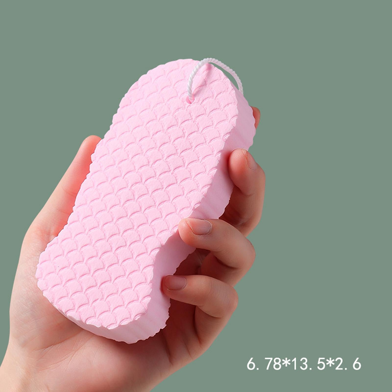 Dead Skin Remover Showering Sponge Reusable Exfoliating Bath Sponge Pink