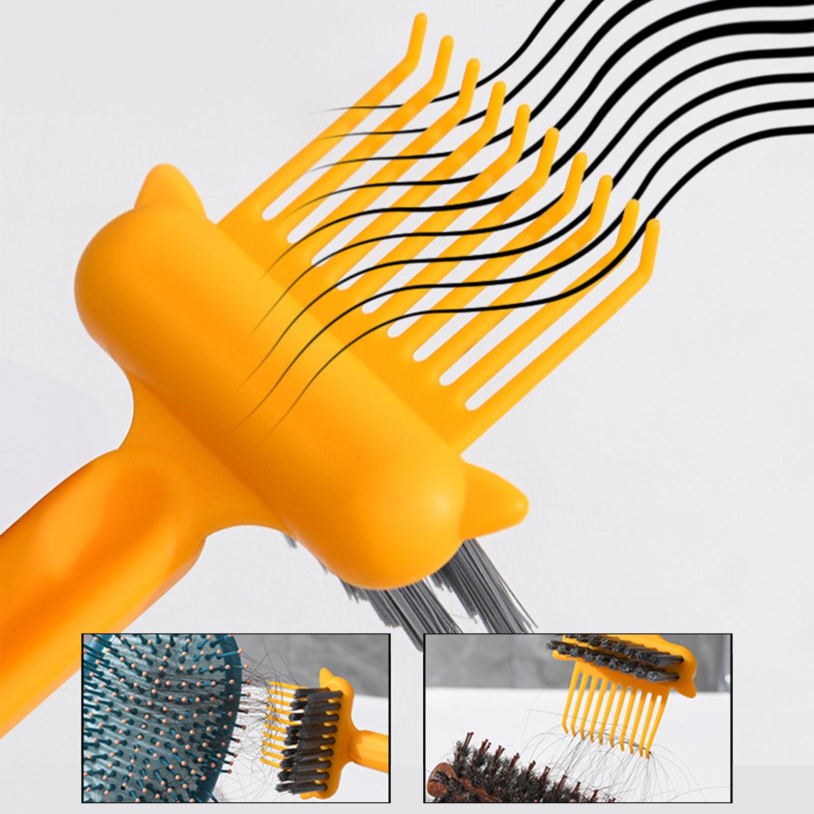 Hair Comb Cleaning Brush Removing Hair Dust Hair Removal for Salon Home Grey