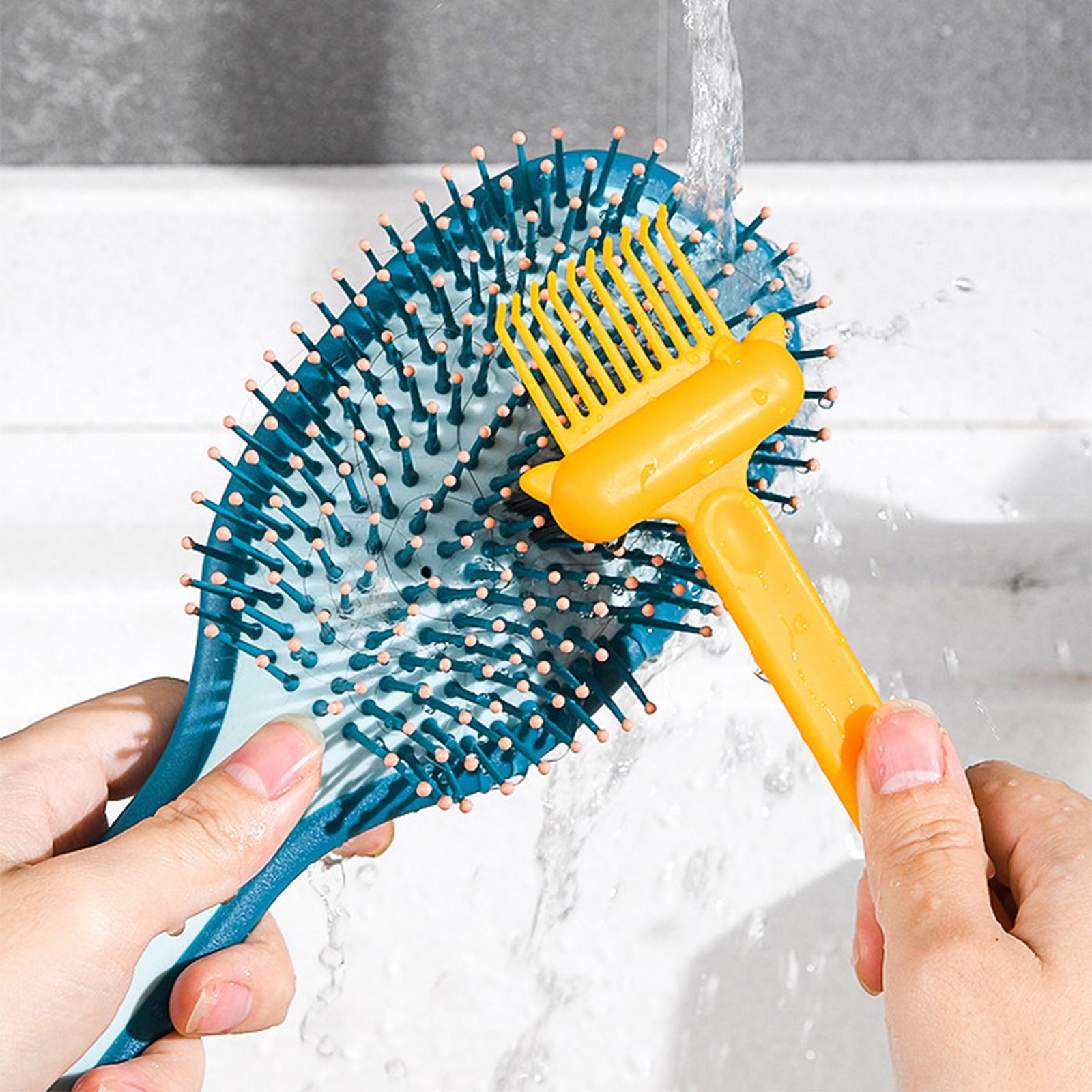 Hair Comb Cleaning Brush Removing Hair Dust Hair Removal for Salon Home Grey
