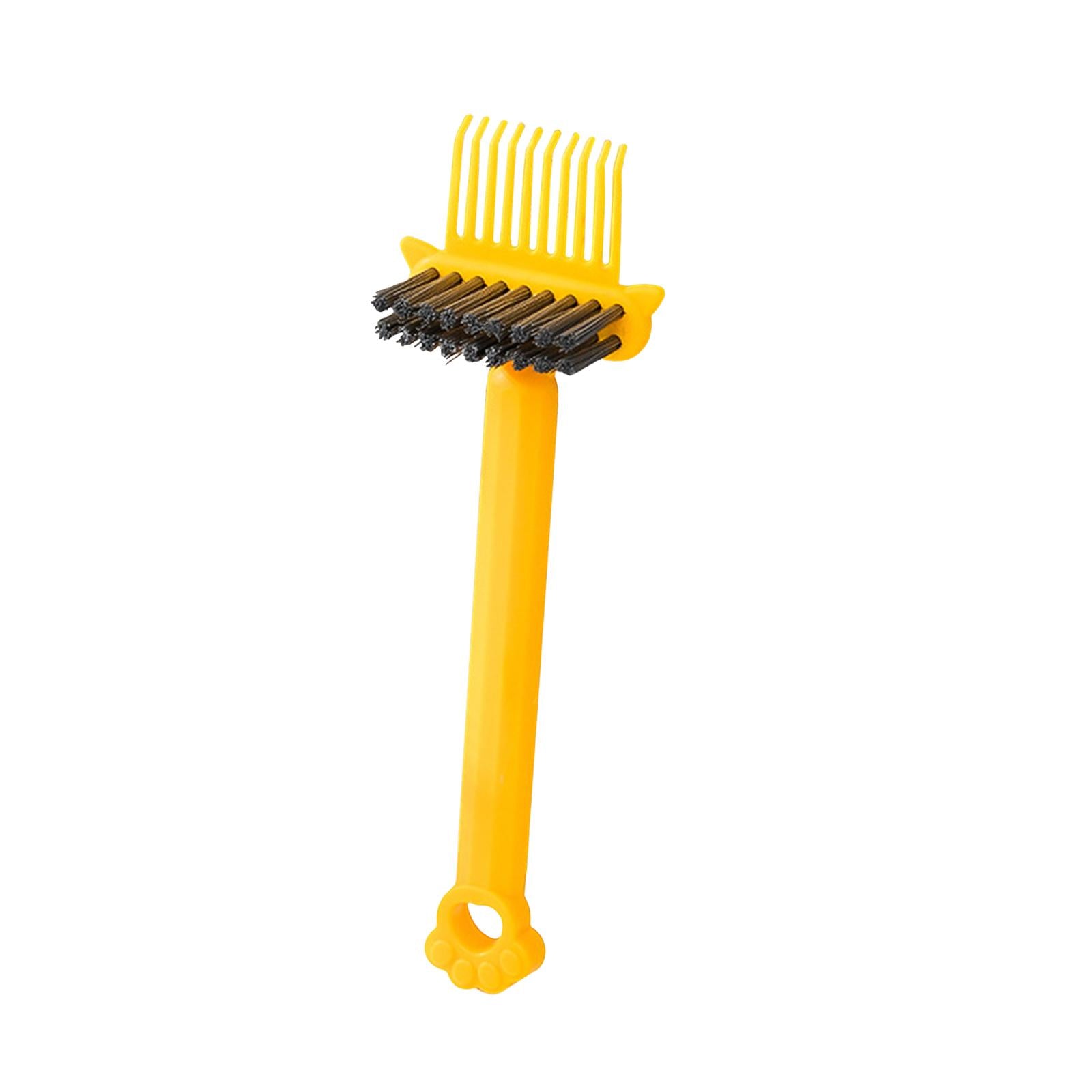 Hair Comb Cleaning Brush Removing Hair Dust Hair Removal for Salon Home Yellow