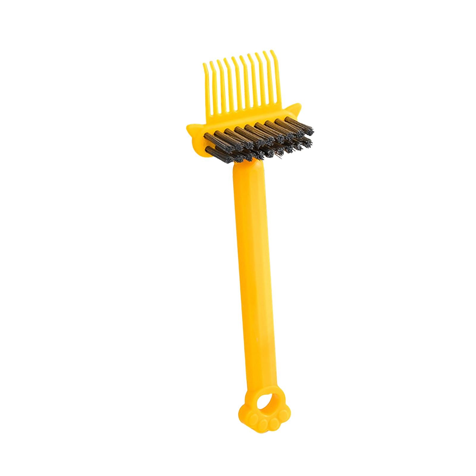 Hair Comb Cleaning Brush Removing Hair Dust Hair Removal for Salon Home Yellow