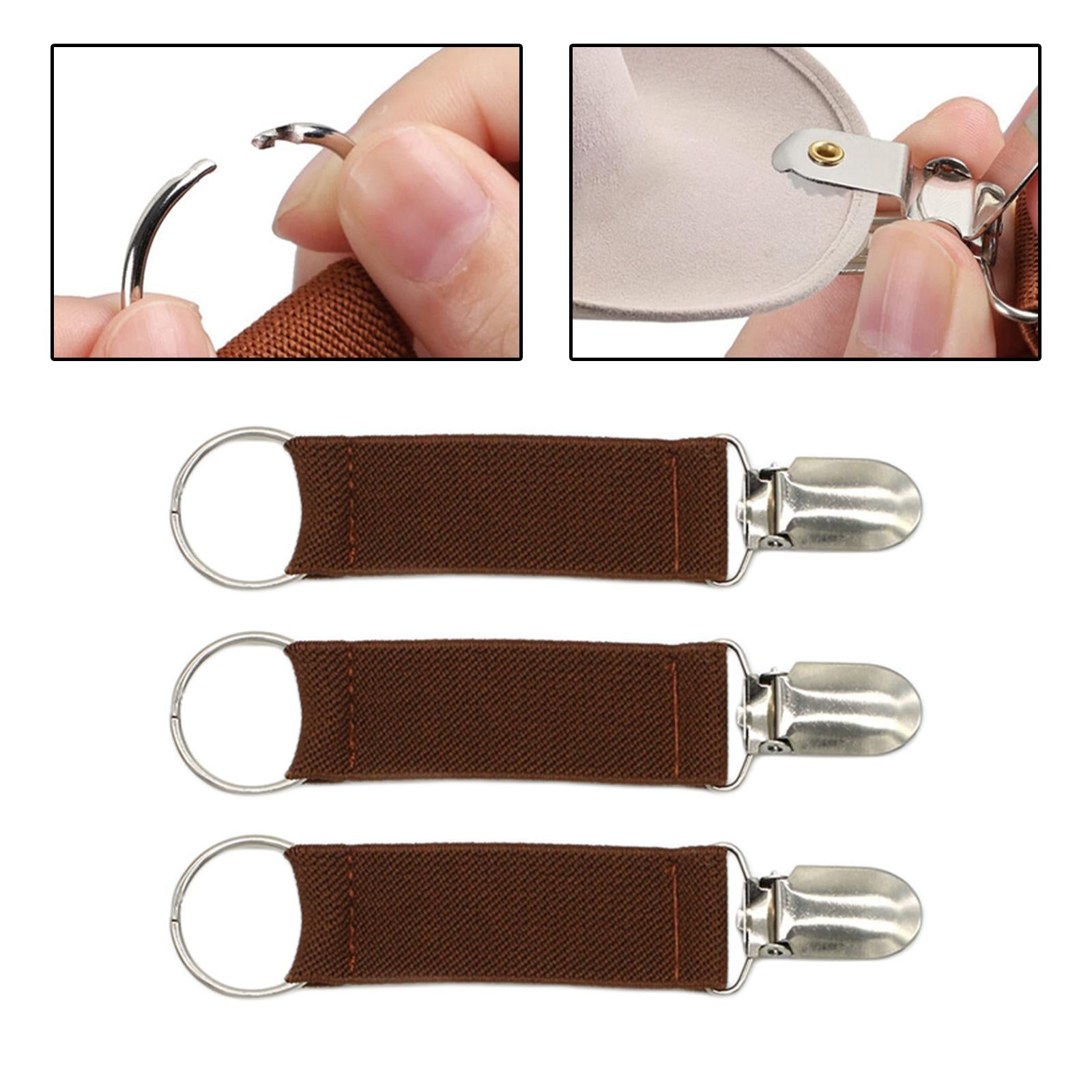 Elastic Hat Clips for Suitcase for Accessory Outdoor Women Dark Brown