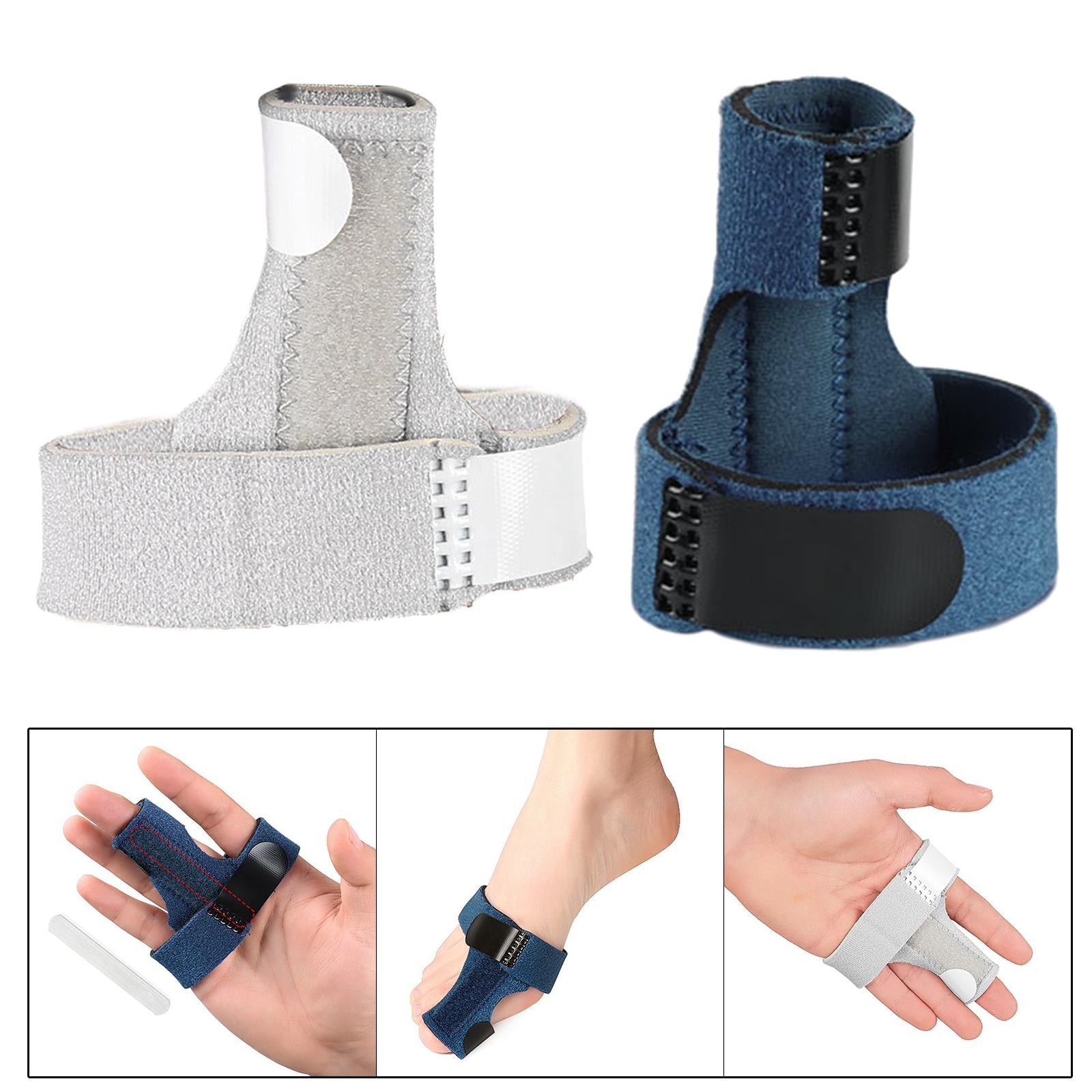 Professional Adjustable Trigger Finger Splint for Left and Right Hand Gray