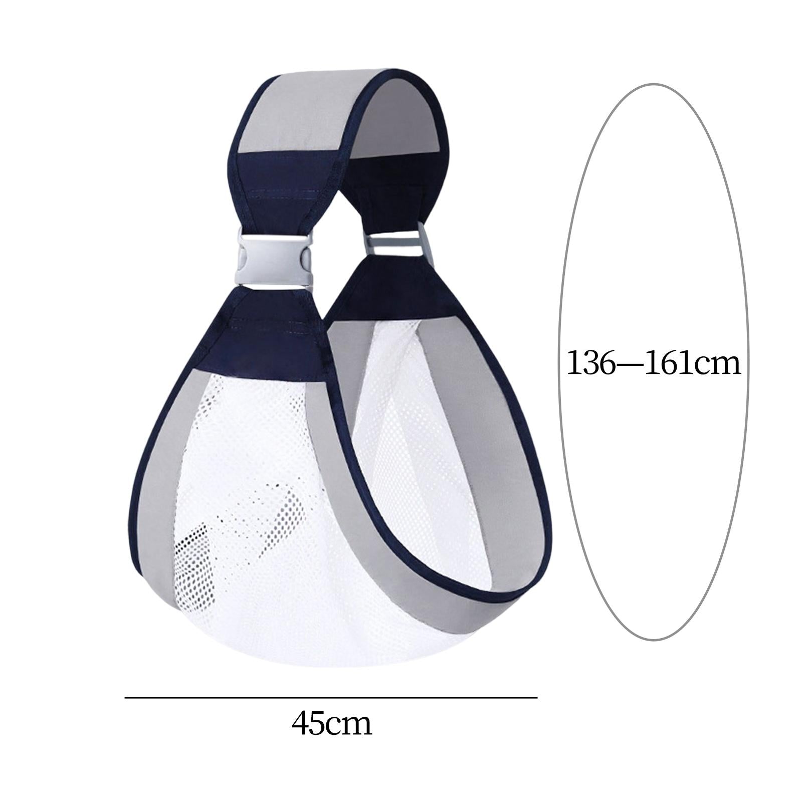 Baby Carrier Infant Carrier Slings Adjustable Sturdy Mesh Infant Wrap Gray