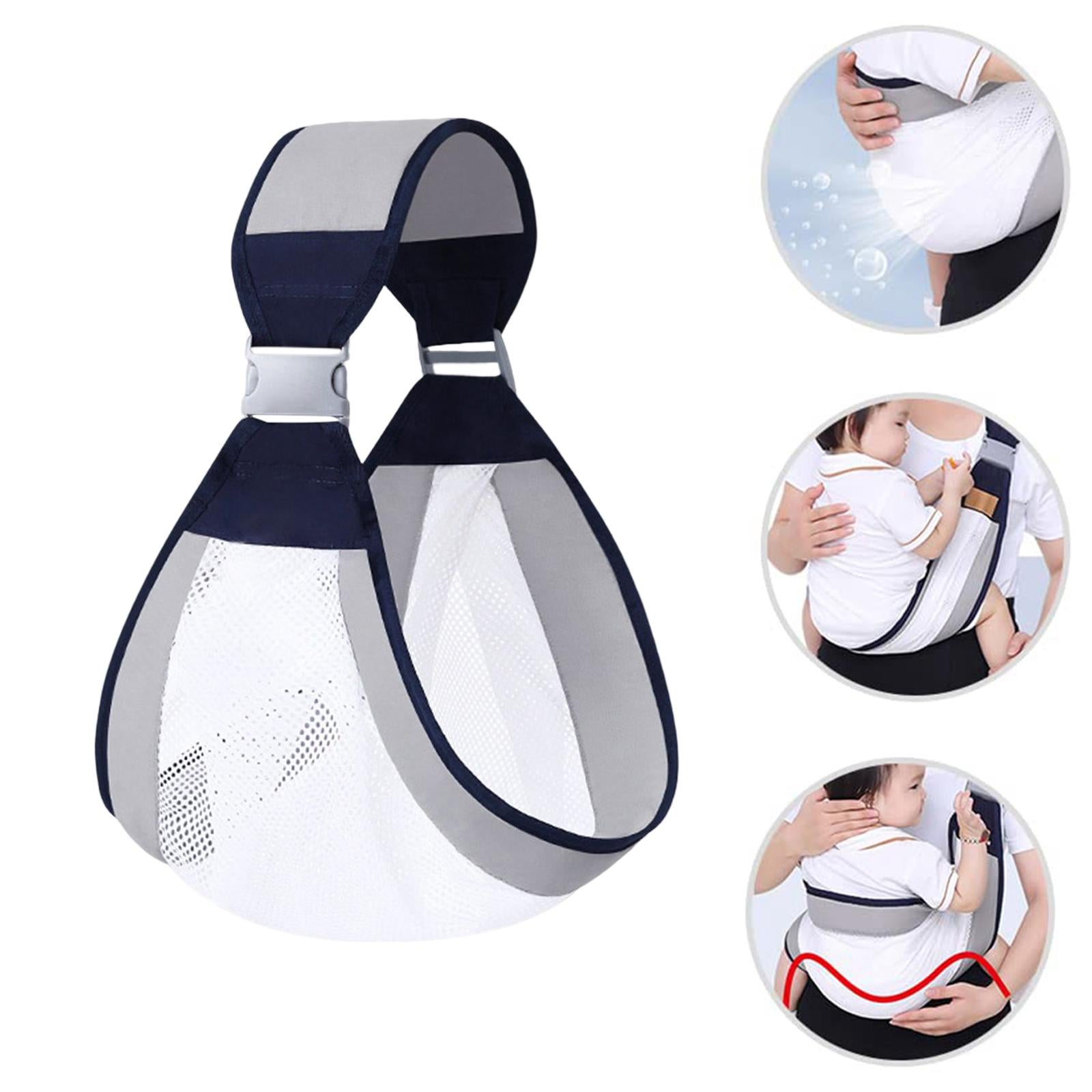 Baby Carrier Infant Carrier Slings Adjustable Sturdy Mesh Infant Wrap Gray
