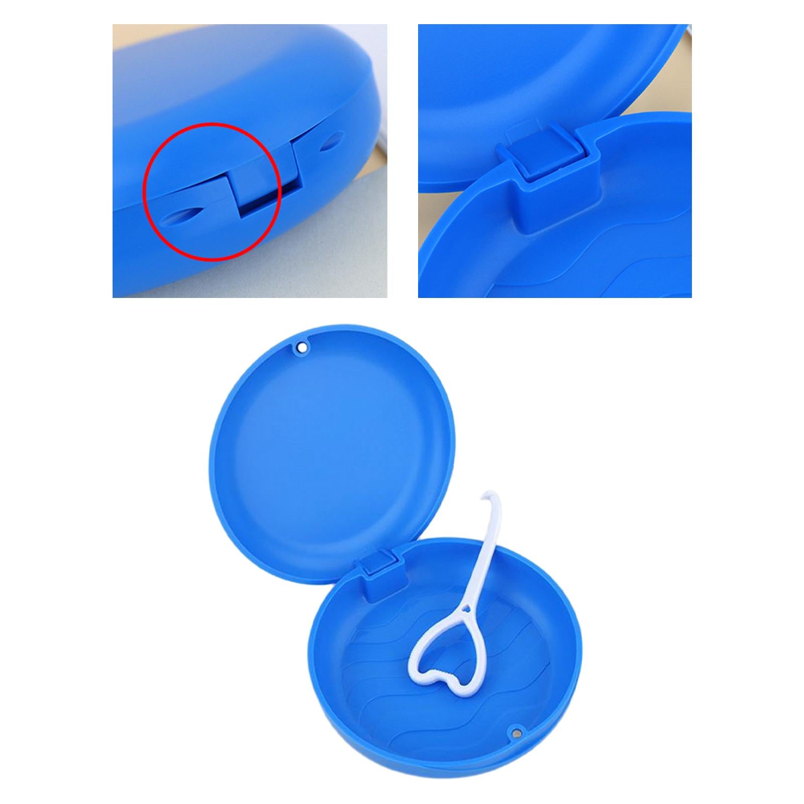 Portable Retainer Case Oral Organizer Durable Dentures Storage Boxes blue