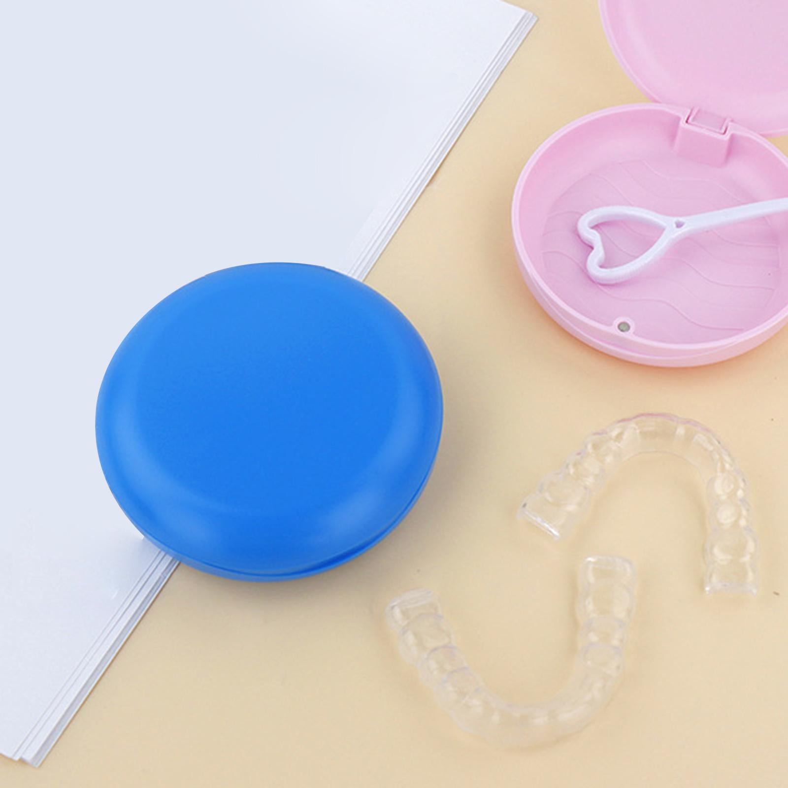 Portable Retainer Case Oral Organizer Durable Dentures Storage Boxes blue