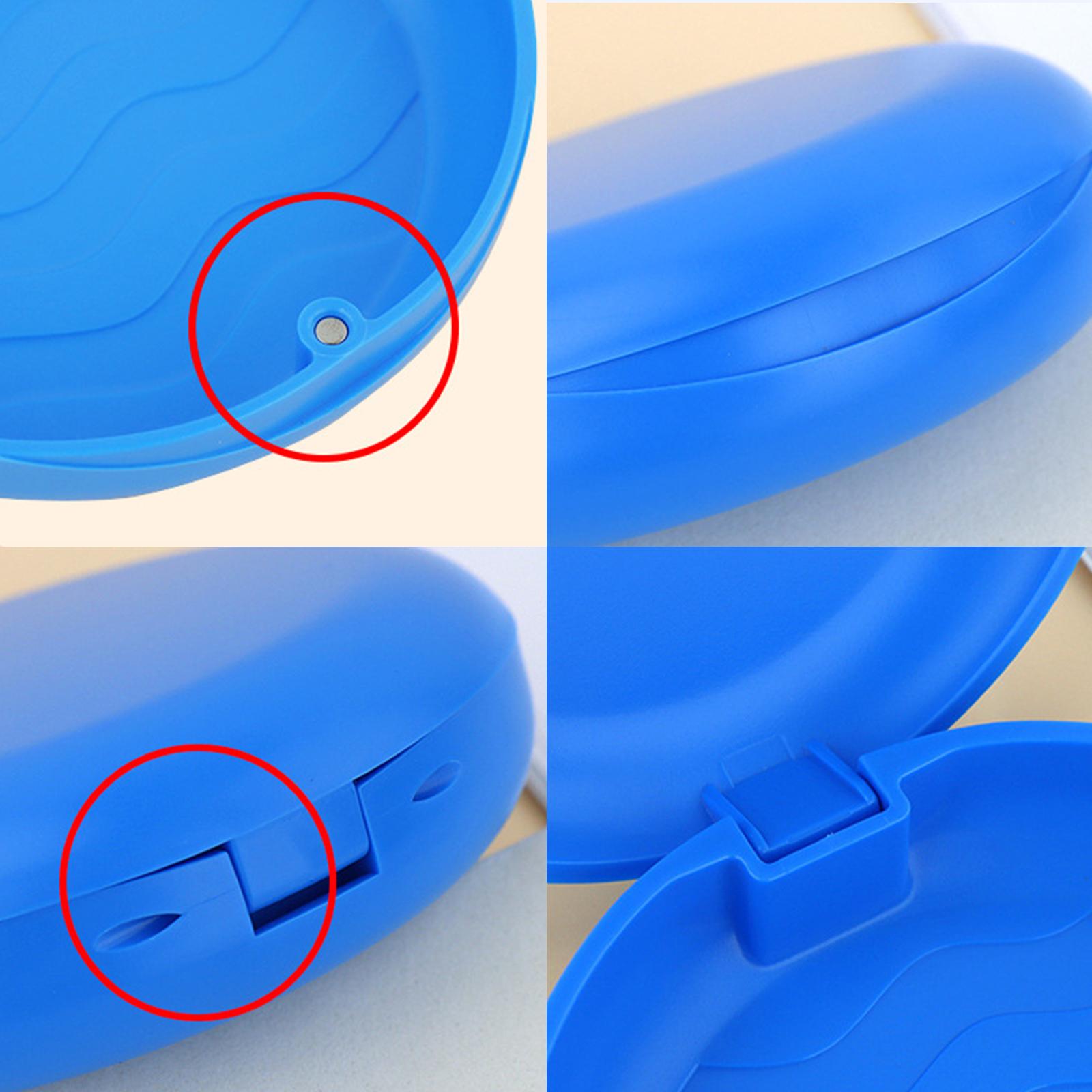 Portable Retainer Case Oral Organizer Durable Dentures Storage Boxes blue