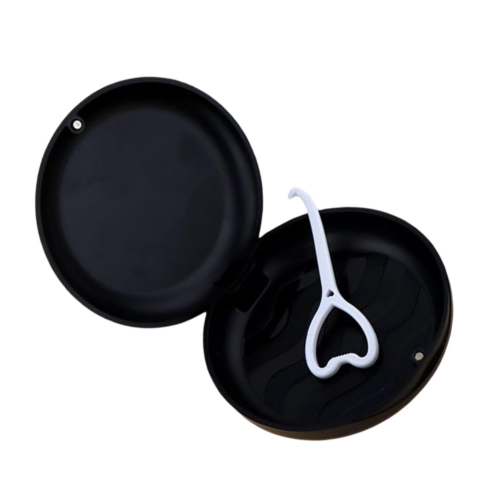 Portable Retainer Case Oral Organizer Durable Dentures Storage Boxes black