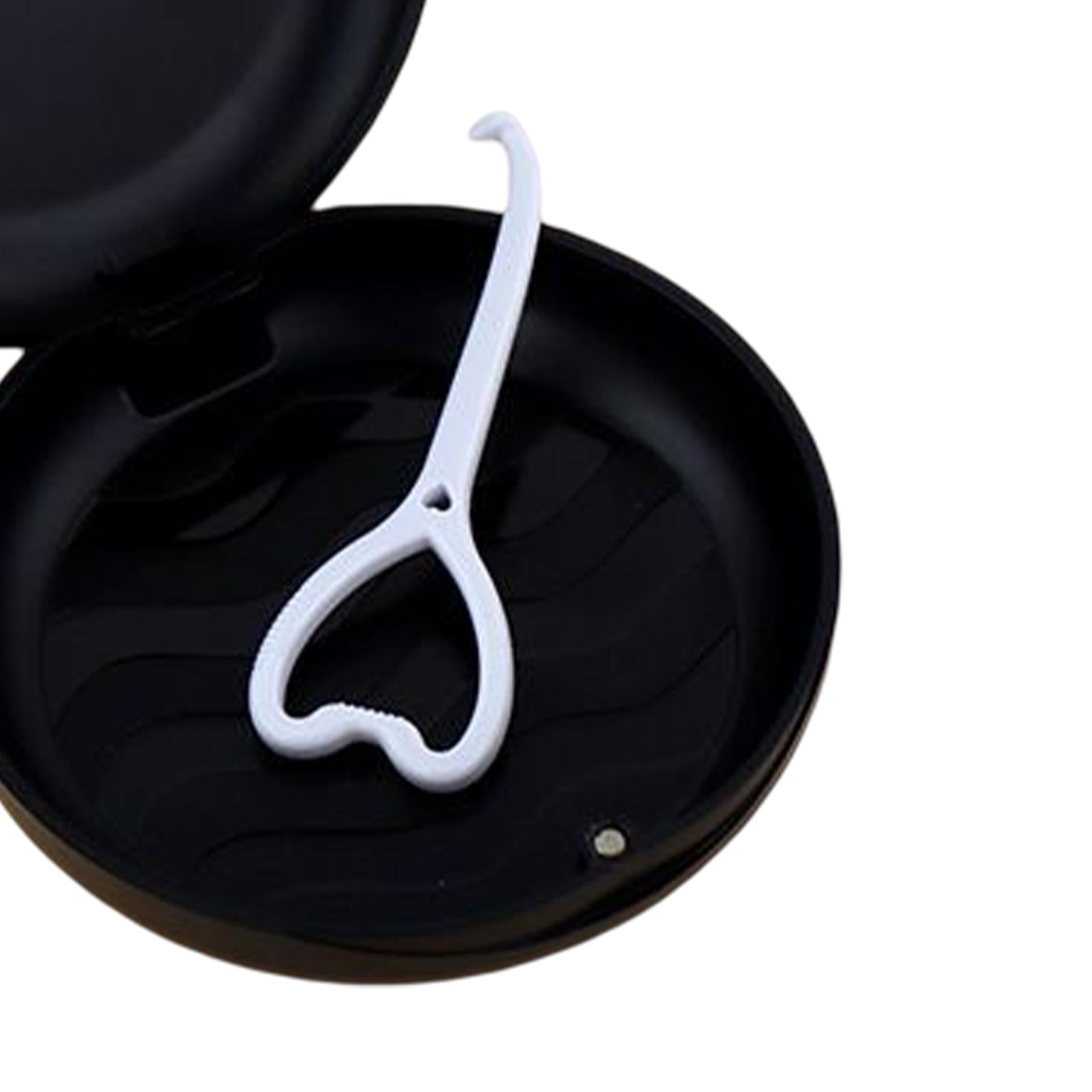Portable Retainer Case Oral Organizer Durable Dentures Storage Boxes black