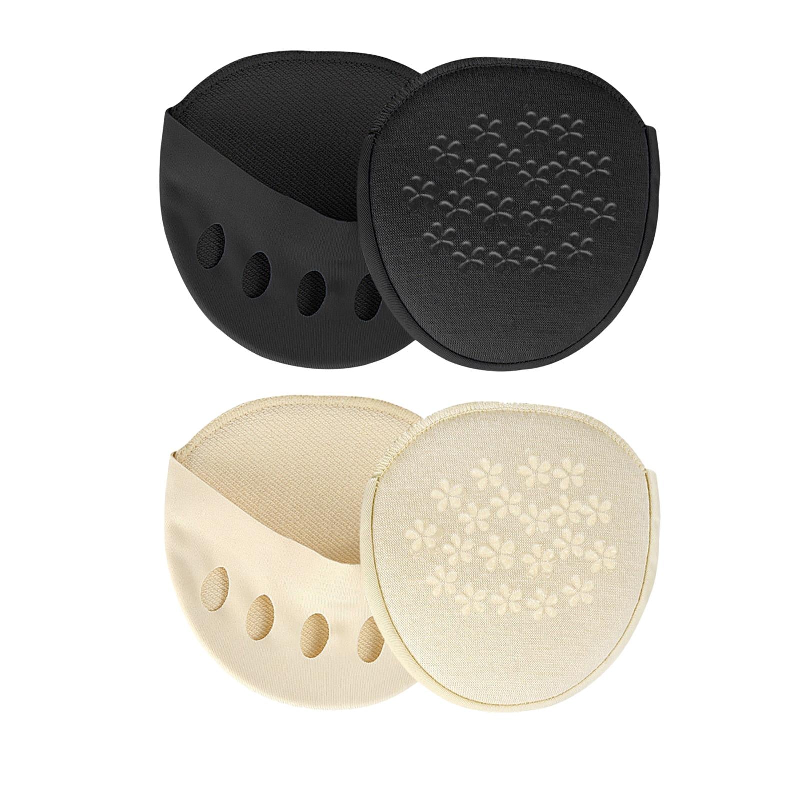 five toe Forefoot Pads Breathable Invisible Socks Metatarsal Pads Foot Pads Beige