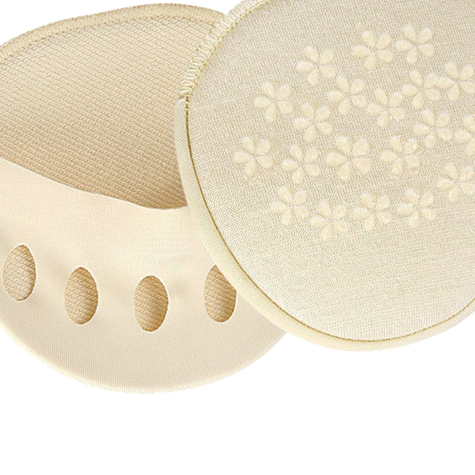 five toe Forefoot Pads Breathable Invisible Socks Metatarsal Pads Foot Pads Beige