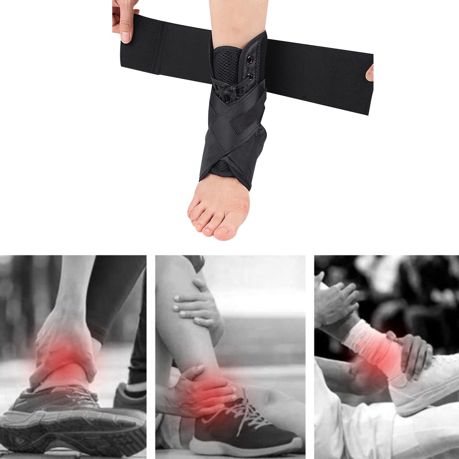 Ankle Support Brace Sleeve Adjustable for Sport Running Skateboarding S