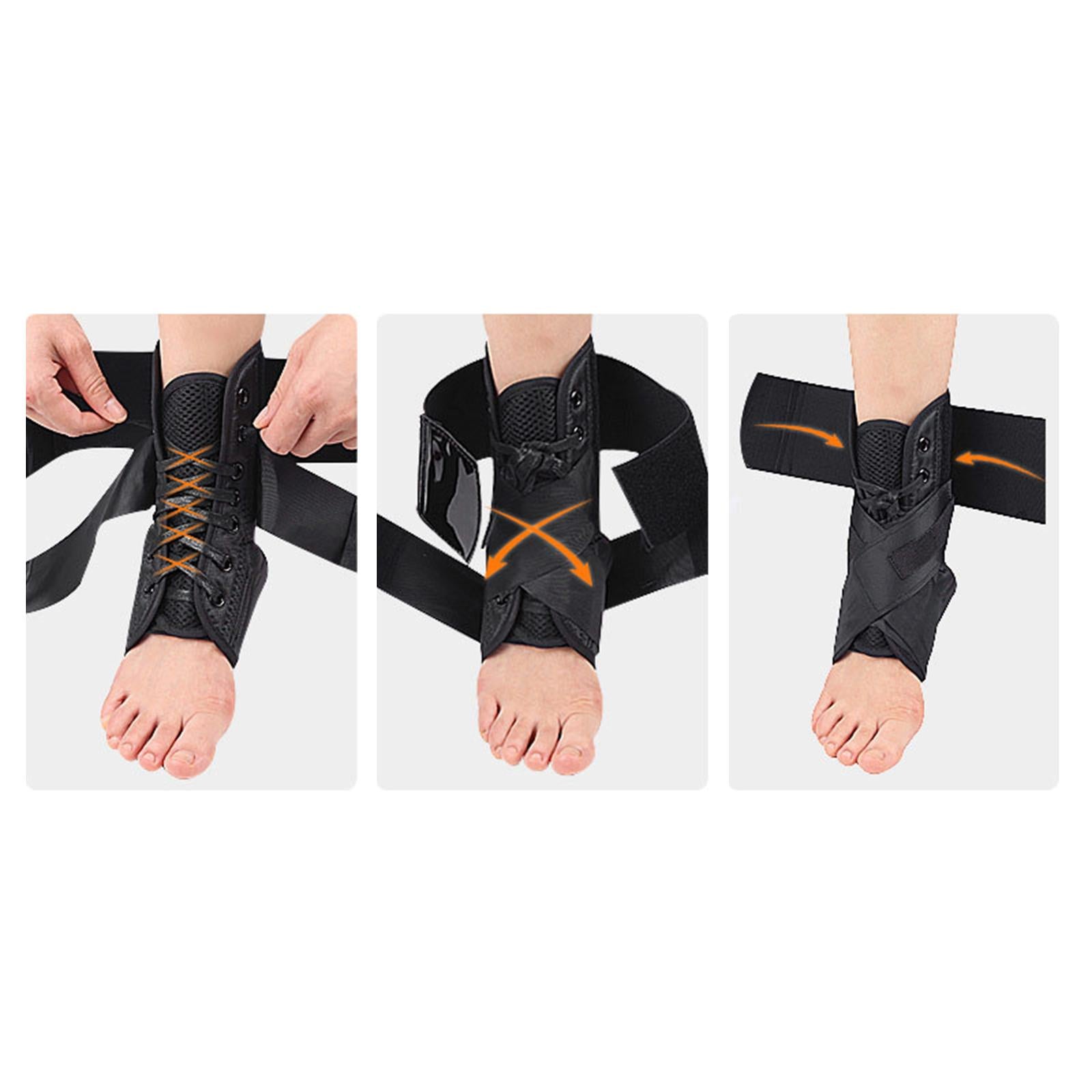 Ankle Support Brace Sleeve Adjustable for Sport Running Skateboarding M