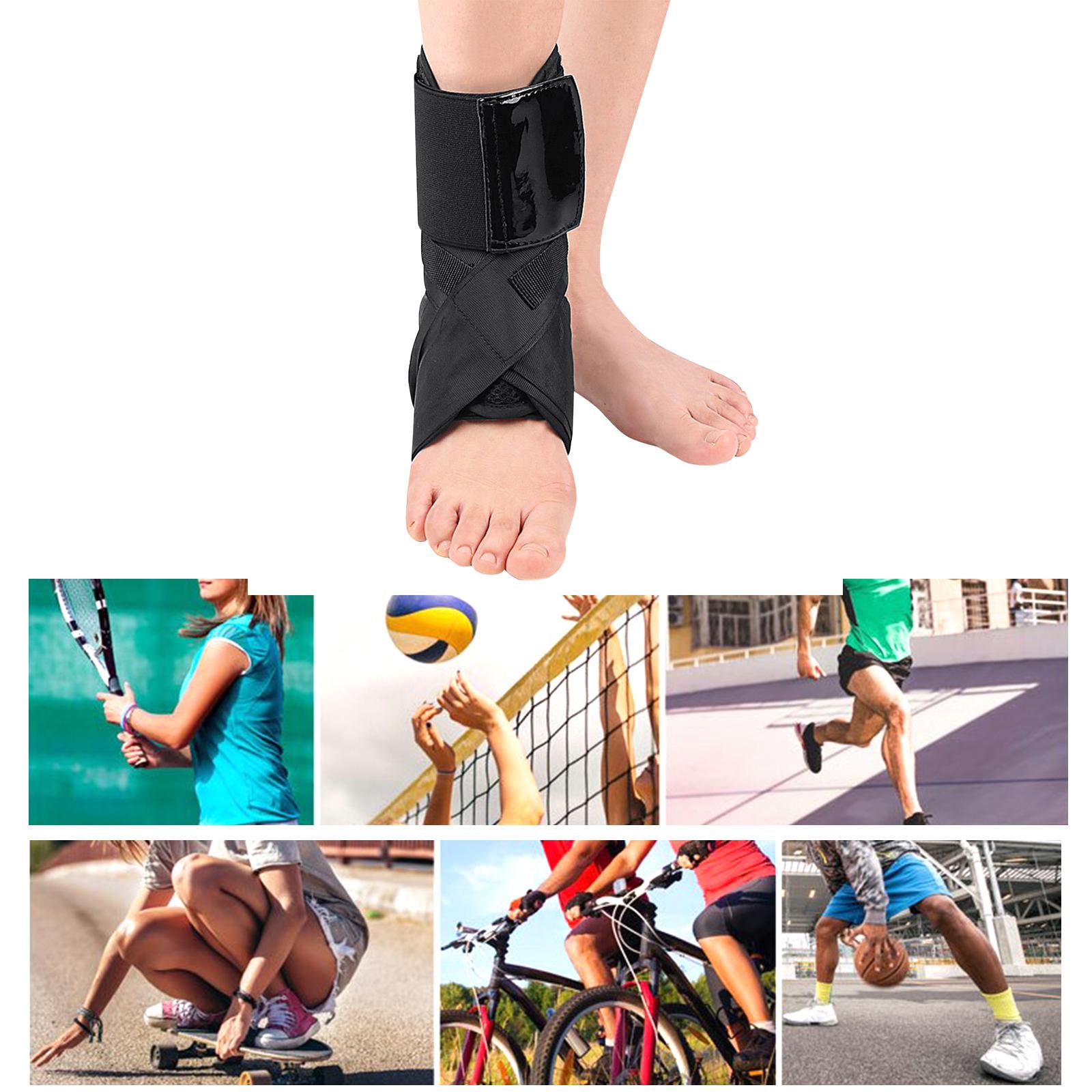 Ankle Support Brace Sleeve Adjustable for Sport Running Skateboarding M