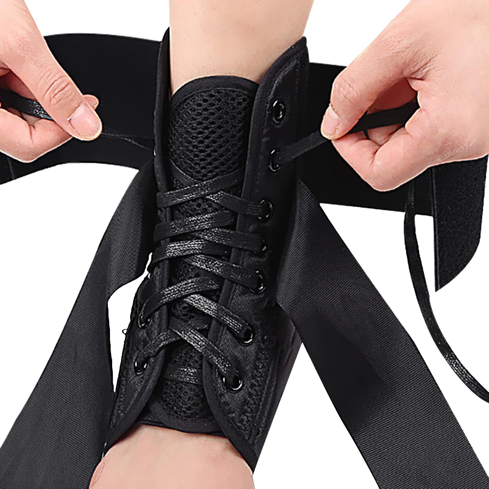 Ankle Support Brace Sleeve Adjustable for Sport Running Skateboarding L