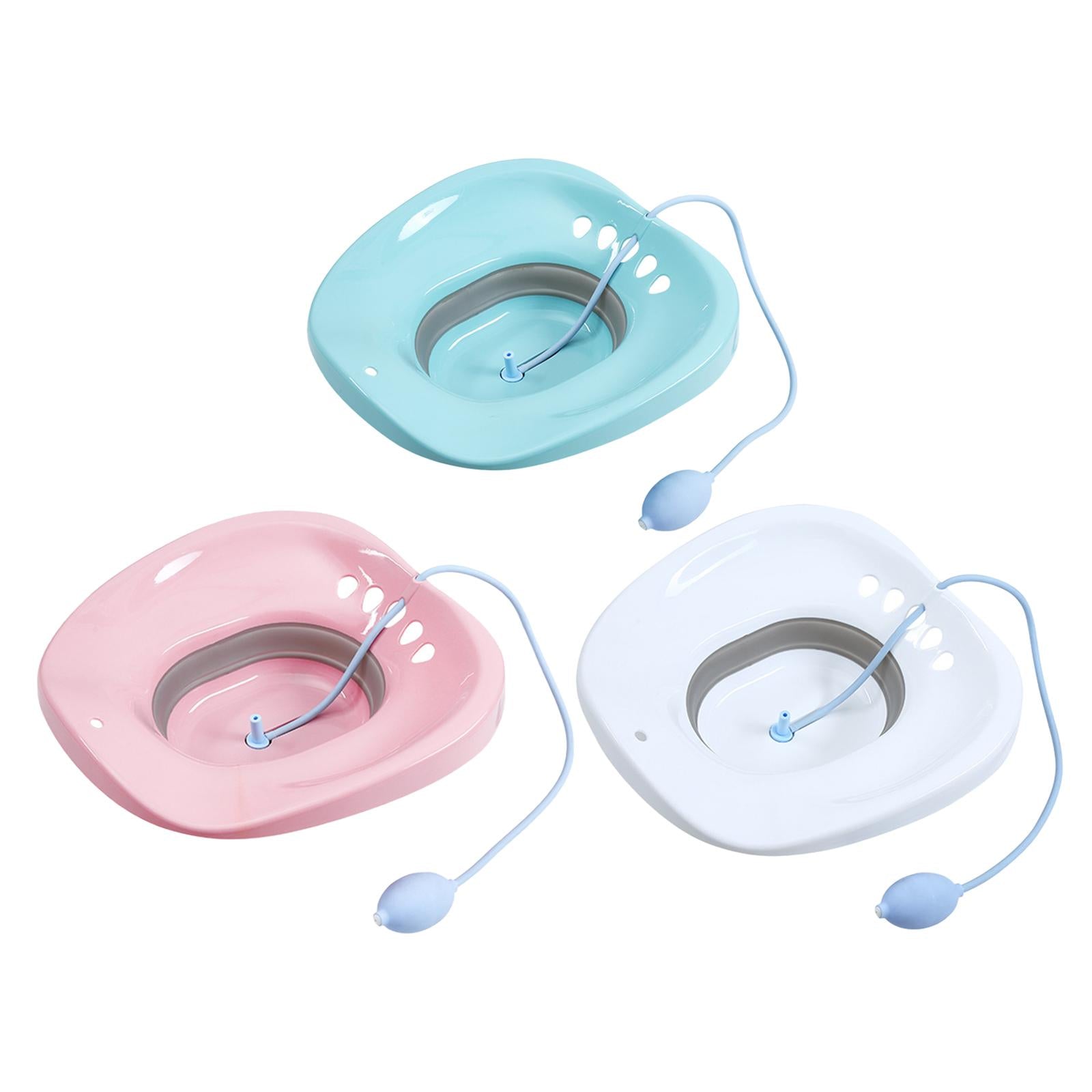 Sitz Bath for Toilet seat Squirter for Perineal Soaking Elderly Women Blue