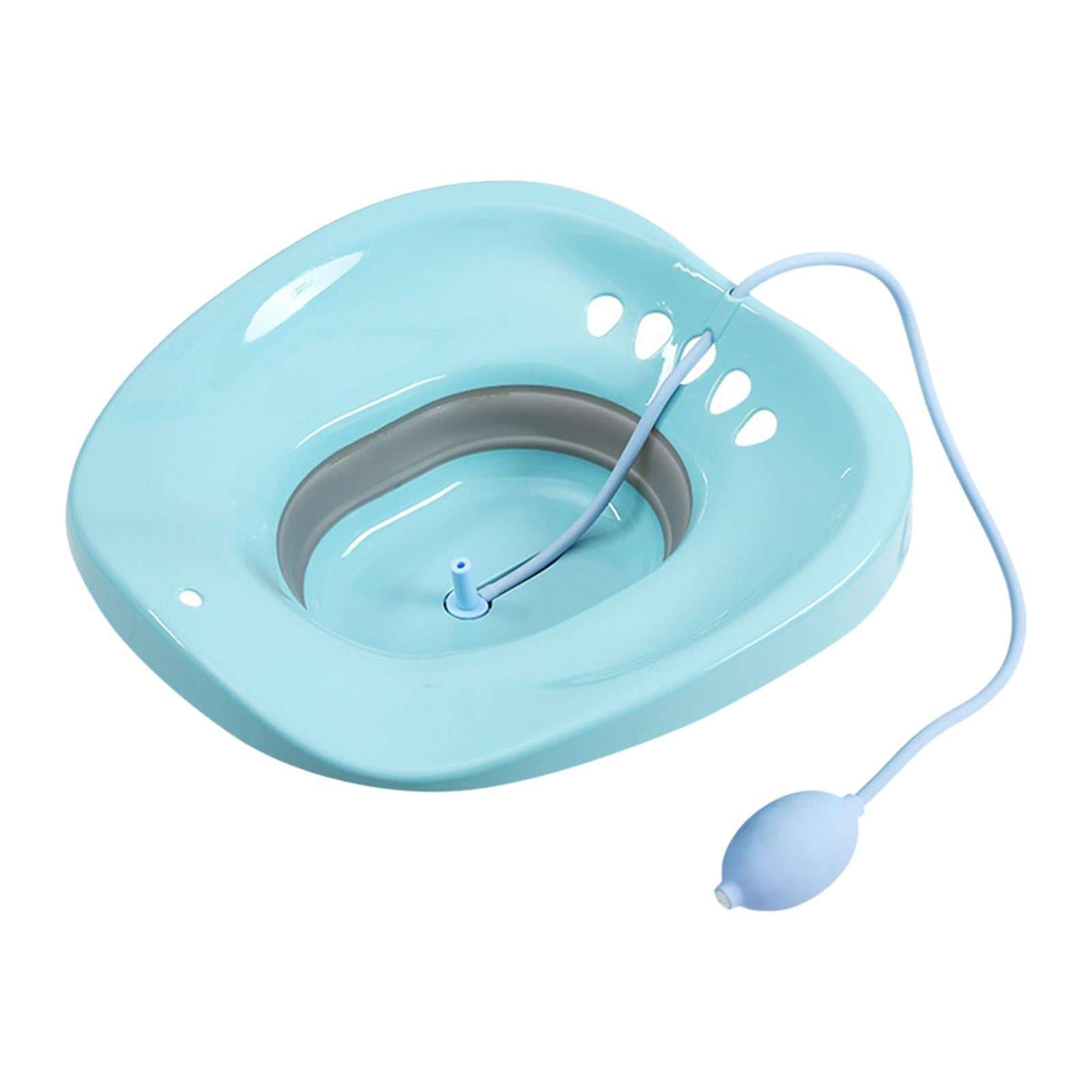 Sitz Bath for Toilet seat Squirter for Perineal Soaking Elderly Women Blue