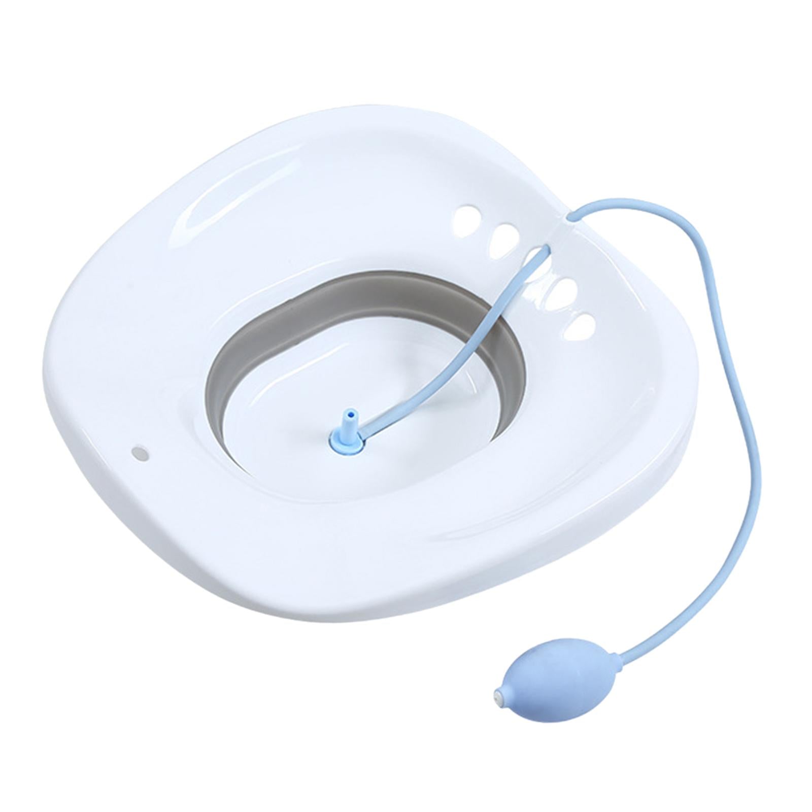 Sitz Bath for Toilet seat Squirter for Perineal Soaking Elderly Women White