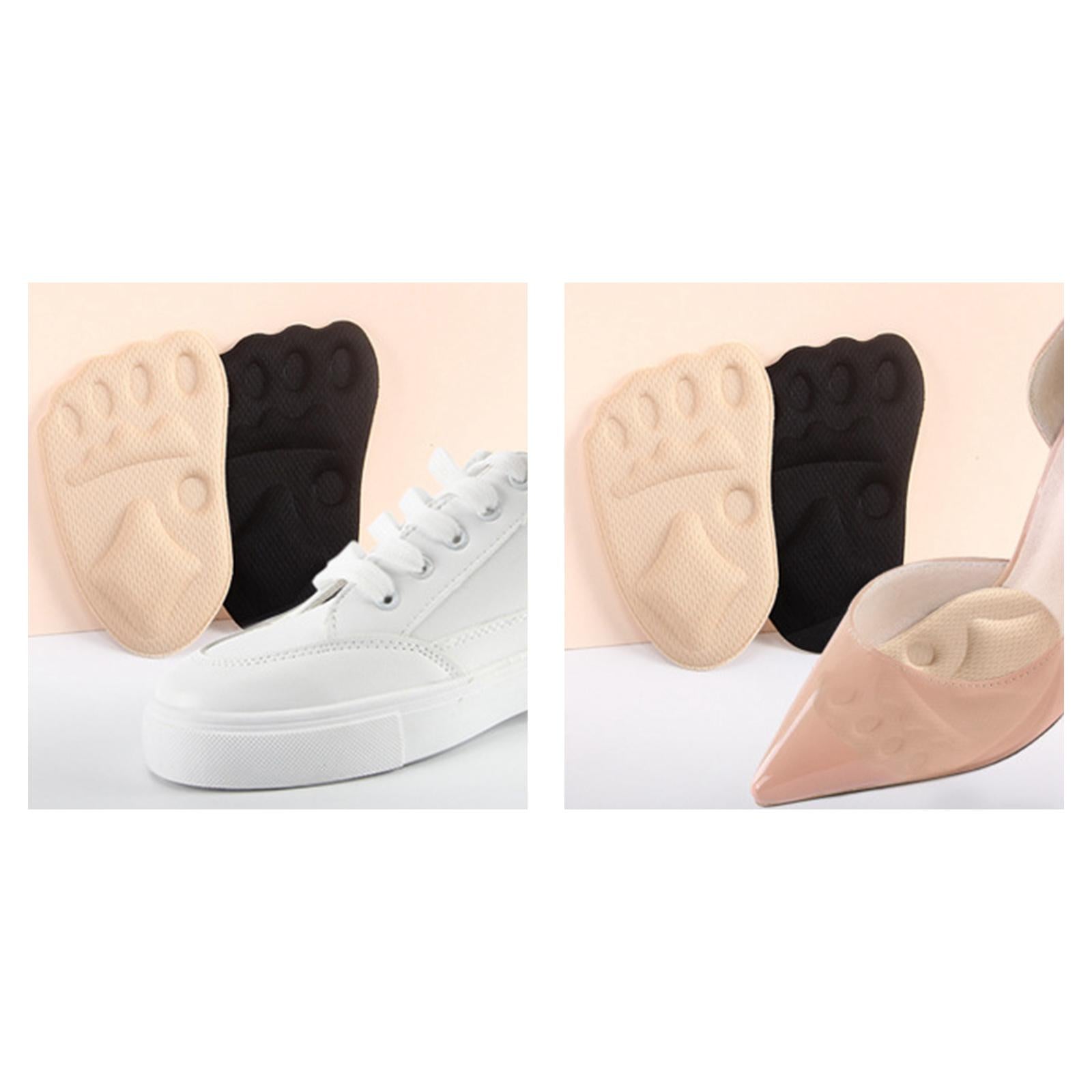 5Pair High Heel Cushion Inserts Metatarsal Pads Soft Forefoot Cushions Black