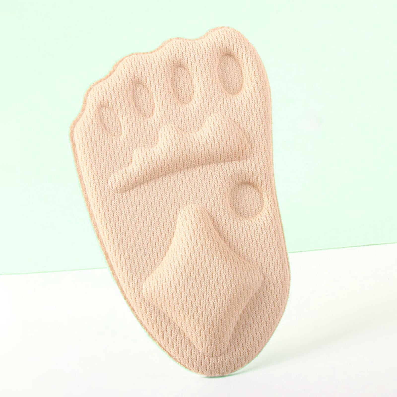 5Pair High Heel Cushion Inserts Metatarsal Pads Soft Forefoot Cushions Beige